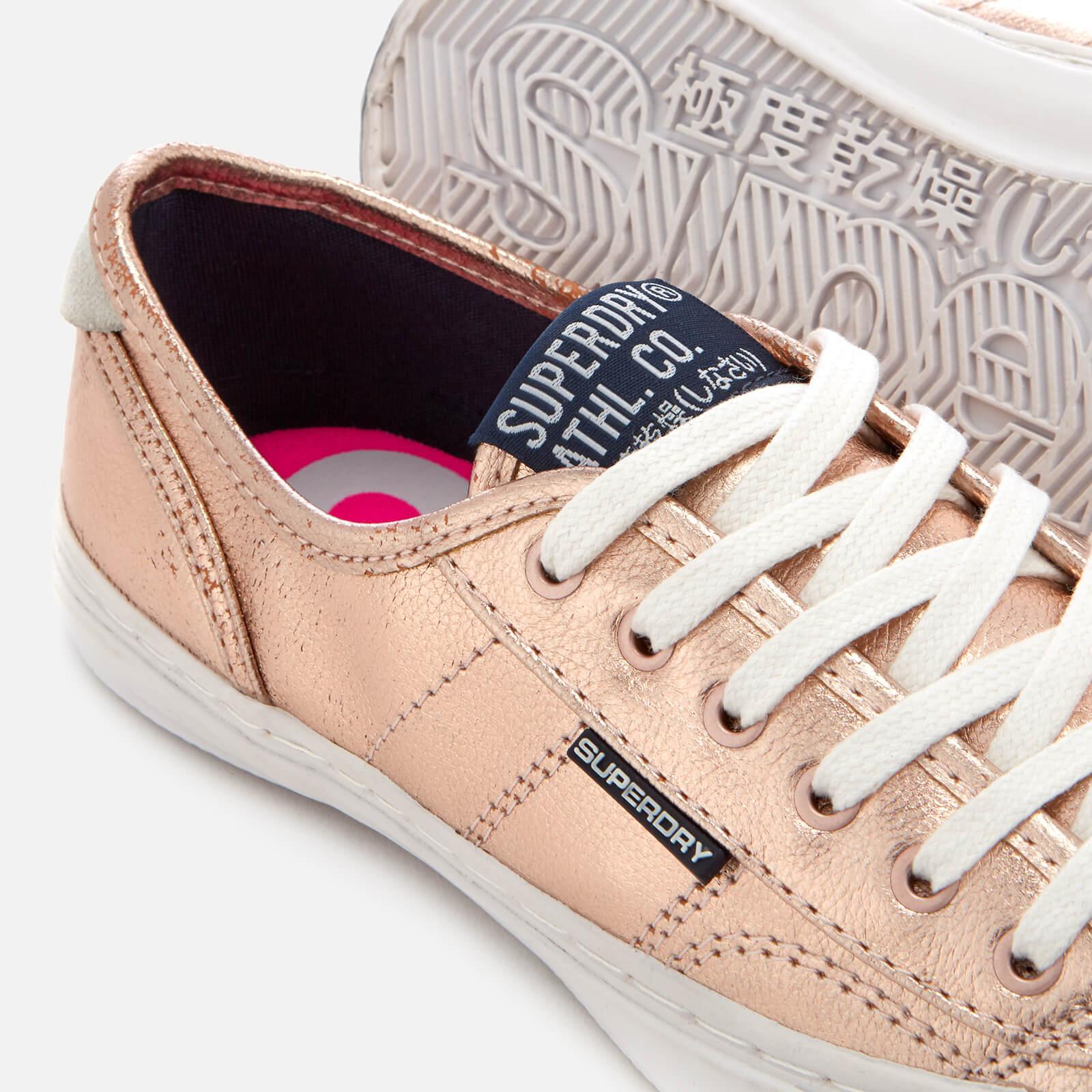superdry rose gold trainers