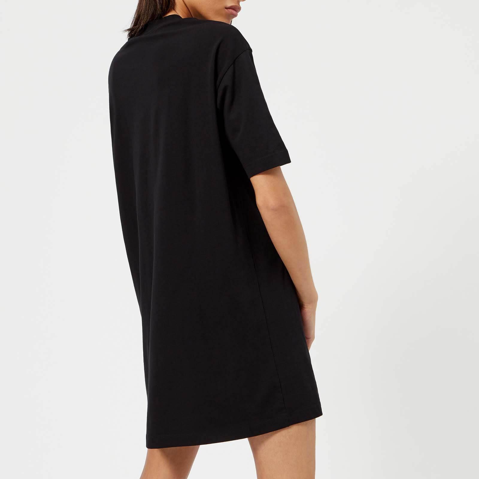 Love Moschino Logo Box T-shirt Dress in Black | Lyst UK