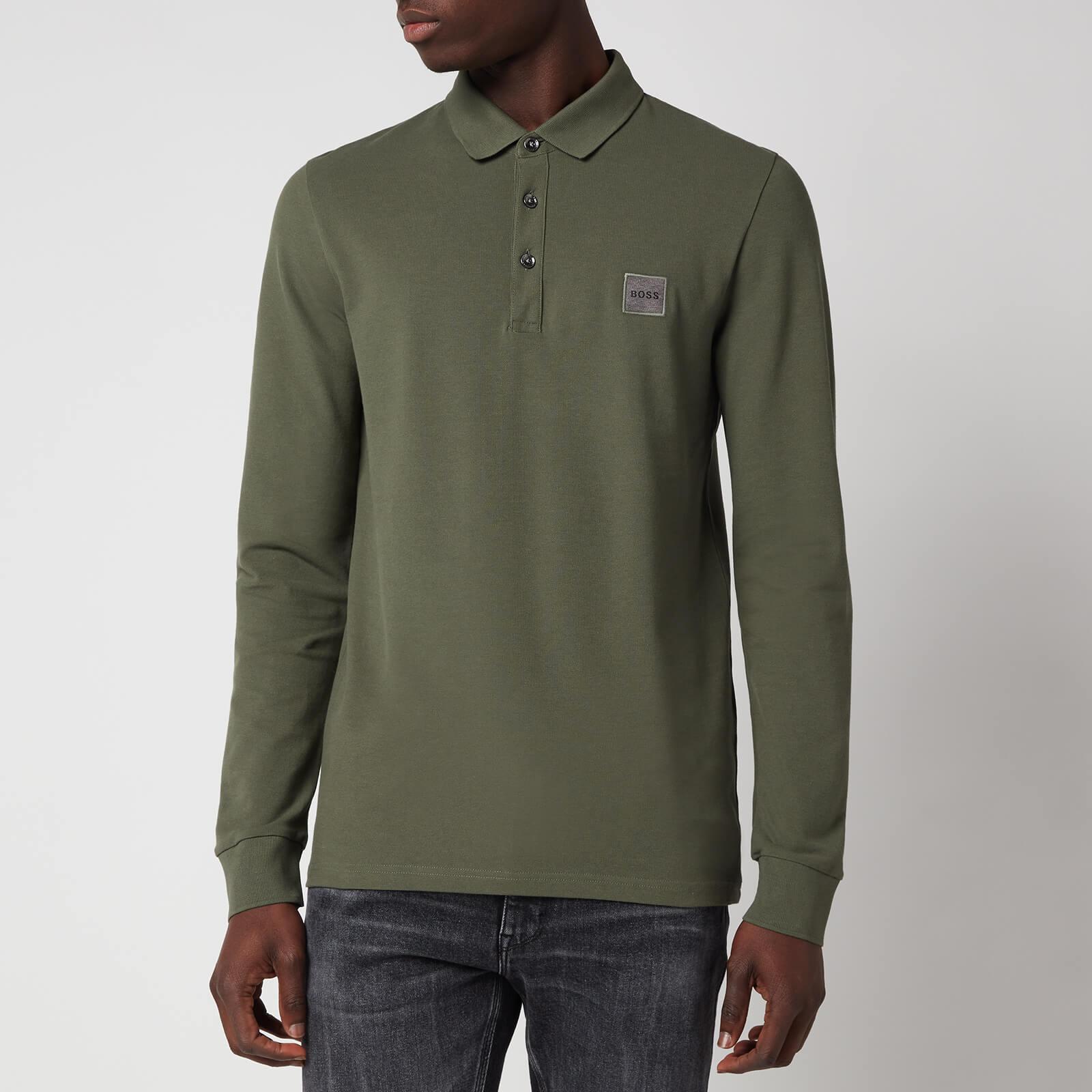BOSS by HUGO BOSS Cotton Casual Passerby 1 Long Sleeve Polo Shirt in Green  for Men - Lyst