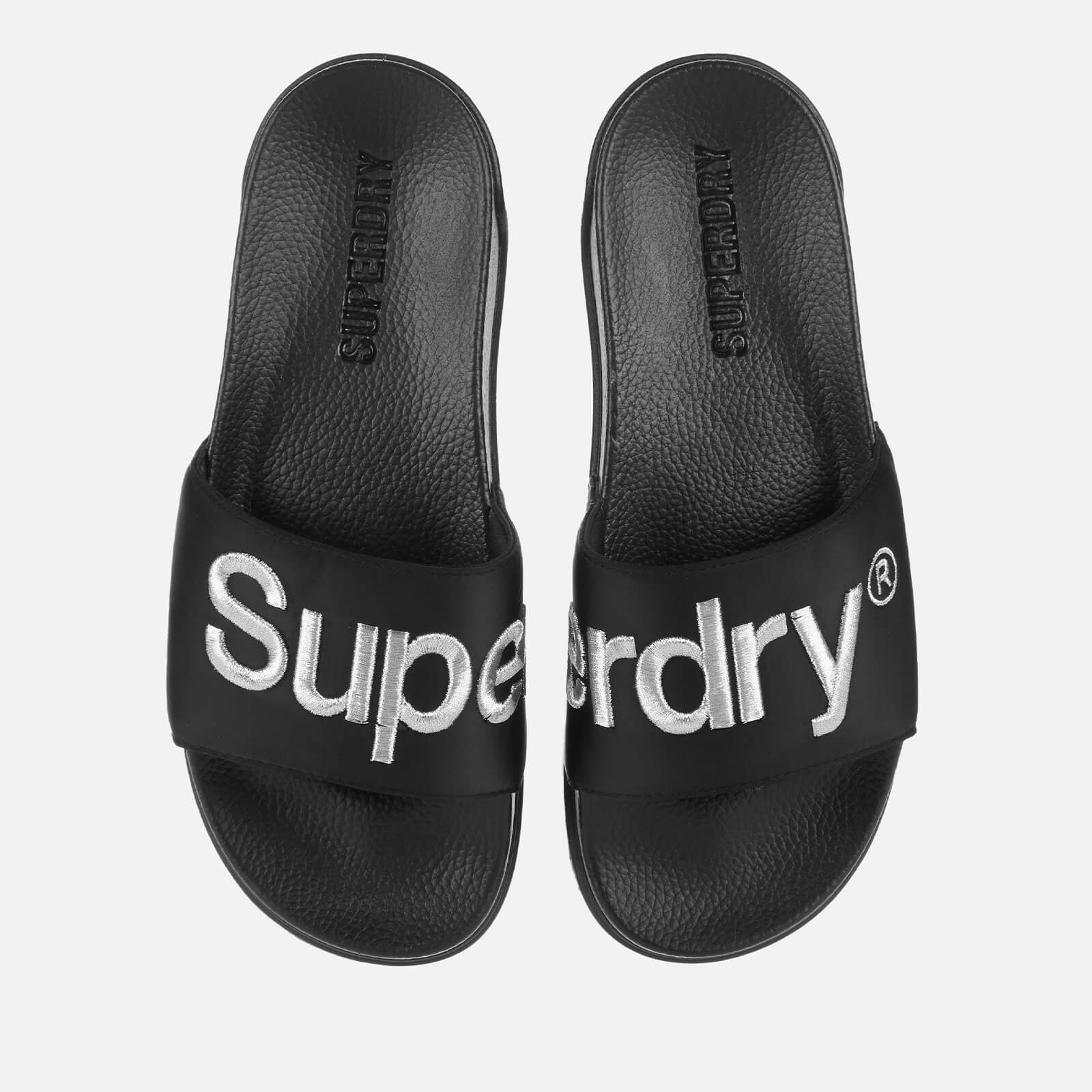 Superdry Satin Classic Scuba Slide Sandals in Black for Men | Lyst