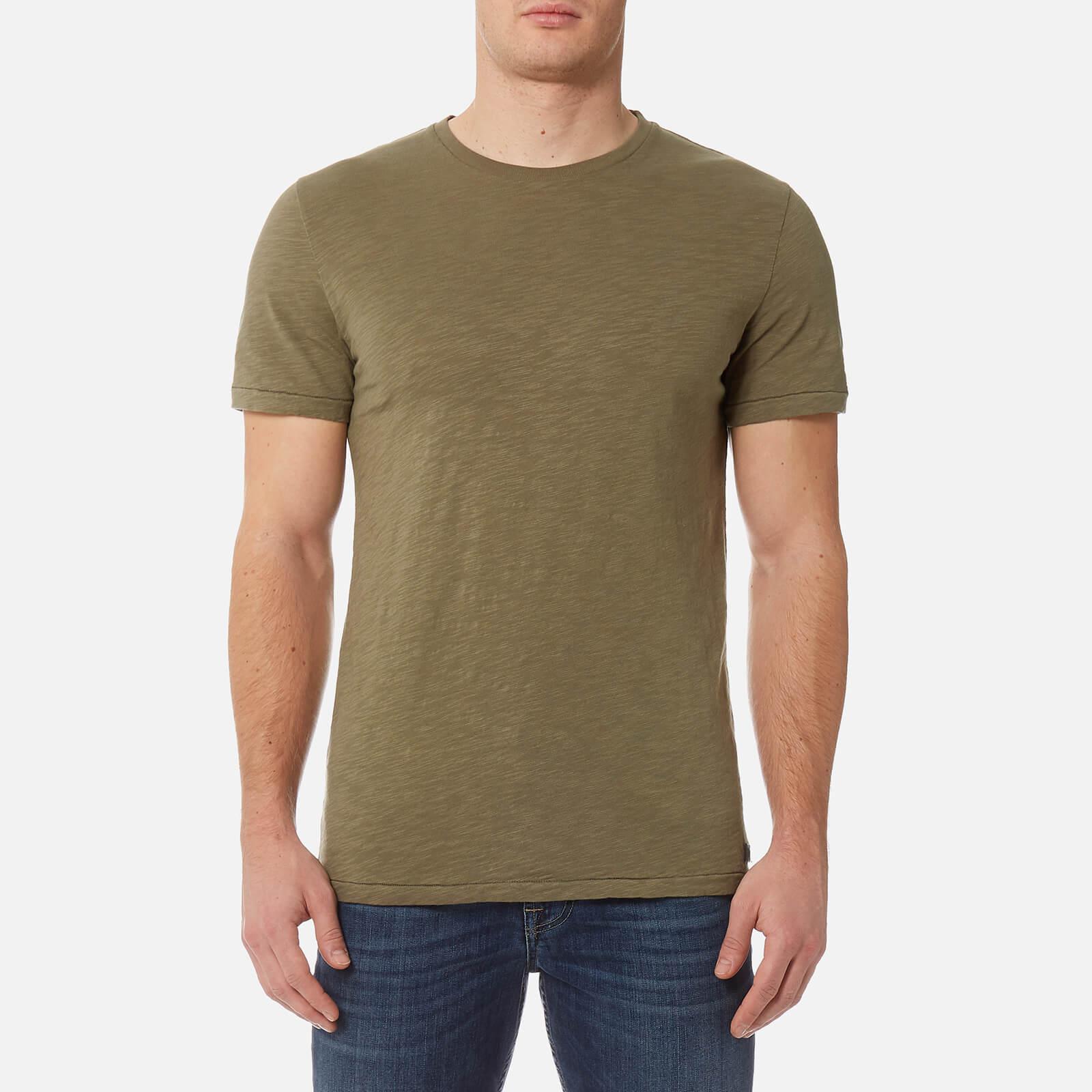 7 For All Mankind Cotton Basic T-shirt in Green for Men - Lyst