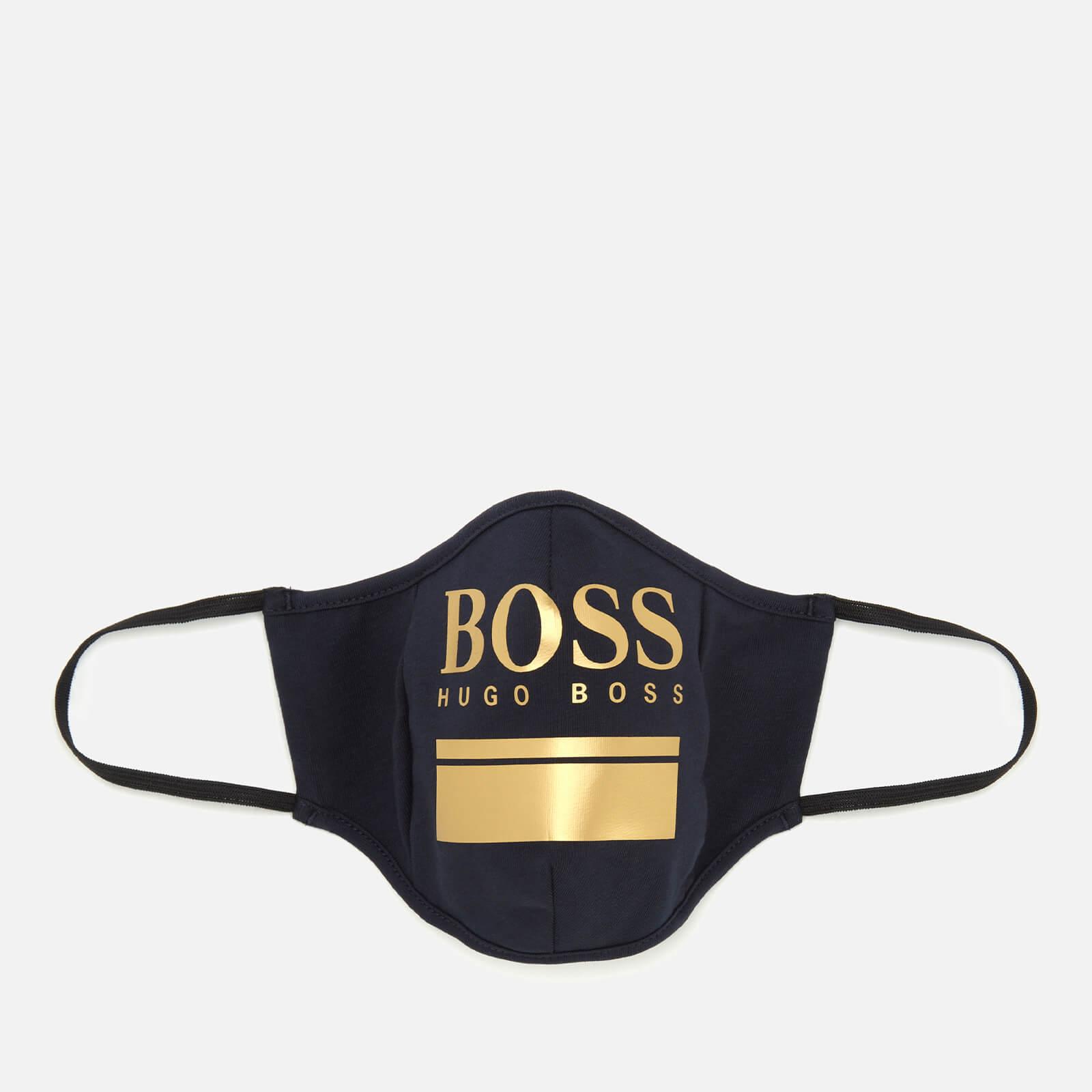Betydelig Vild give BOSS by HUGO BOSS Gold Logo Print Face Mask in Blue for Men | Lyst
