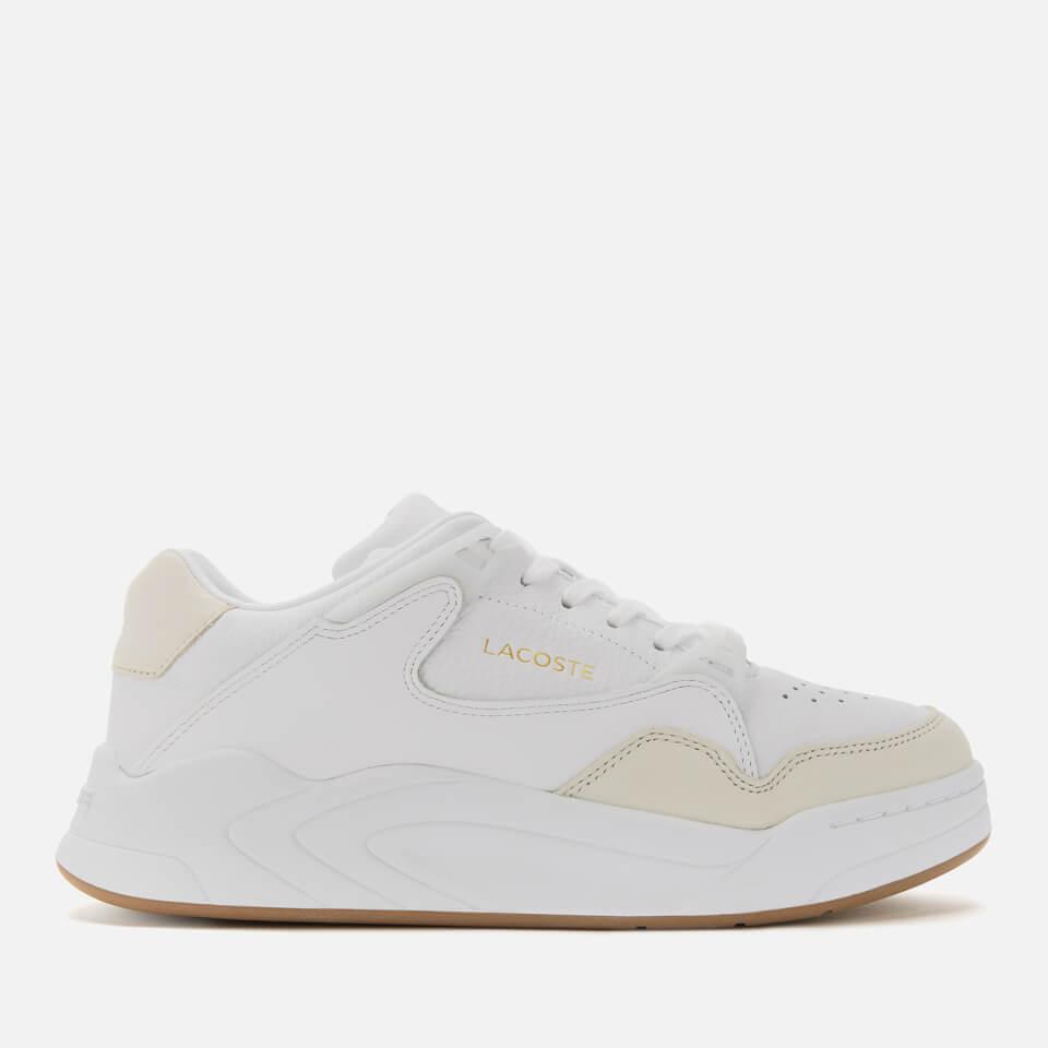 lacoste white court slam trainers