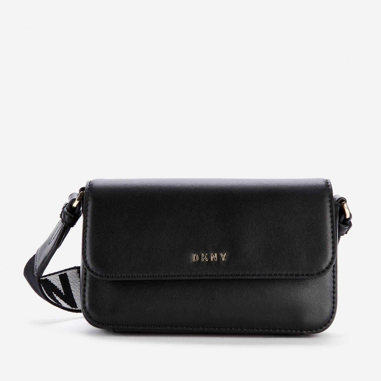 DKNY Leather Winona Flap Cross Body Bag in Black | Lyst