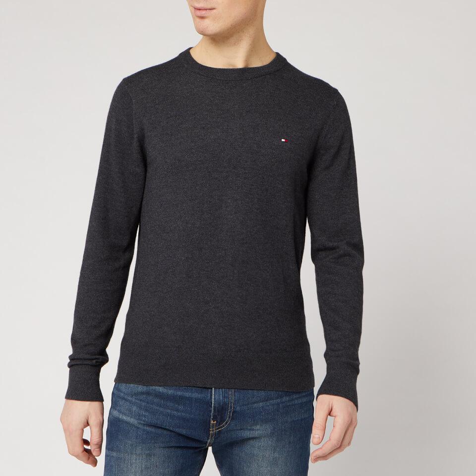 Tommy Hilfiger Luxury Touch Knitted Crew Neck Jumper in Grey (Gray) for ...