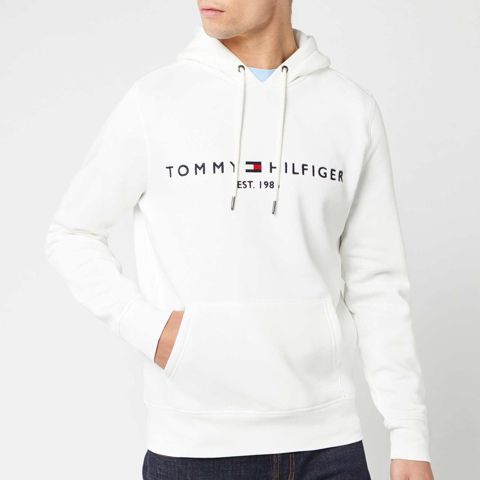 tommy hilfiger drawstring logo hoodie