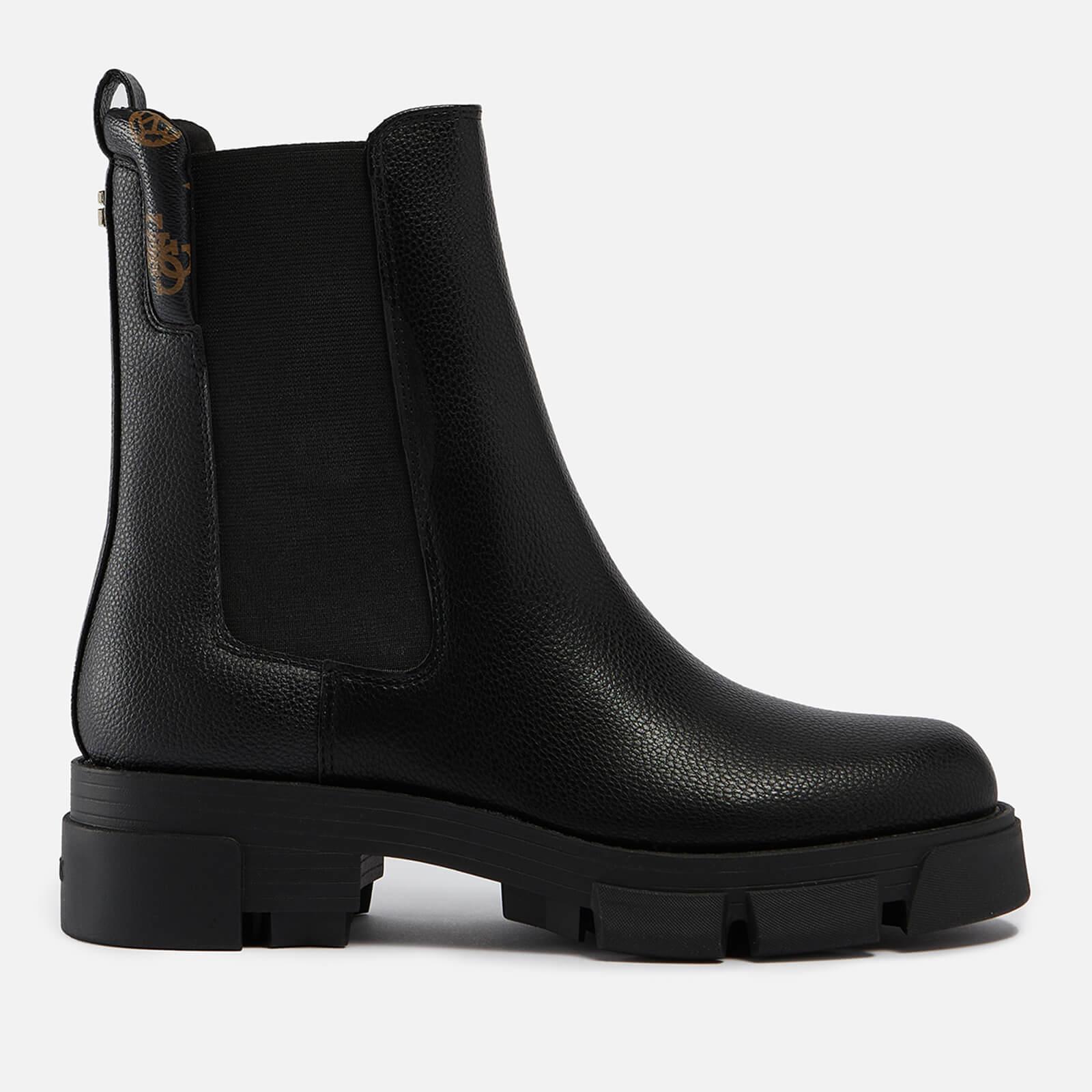 Guess Madla Leather Chelsea Boots in Black | Lyst