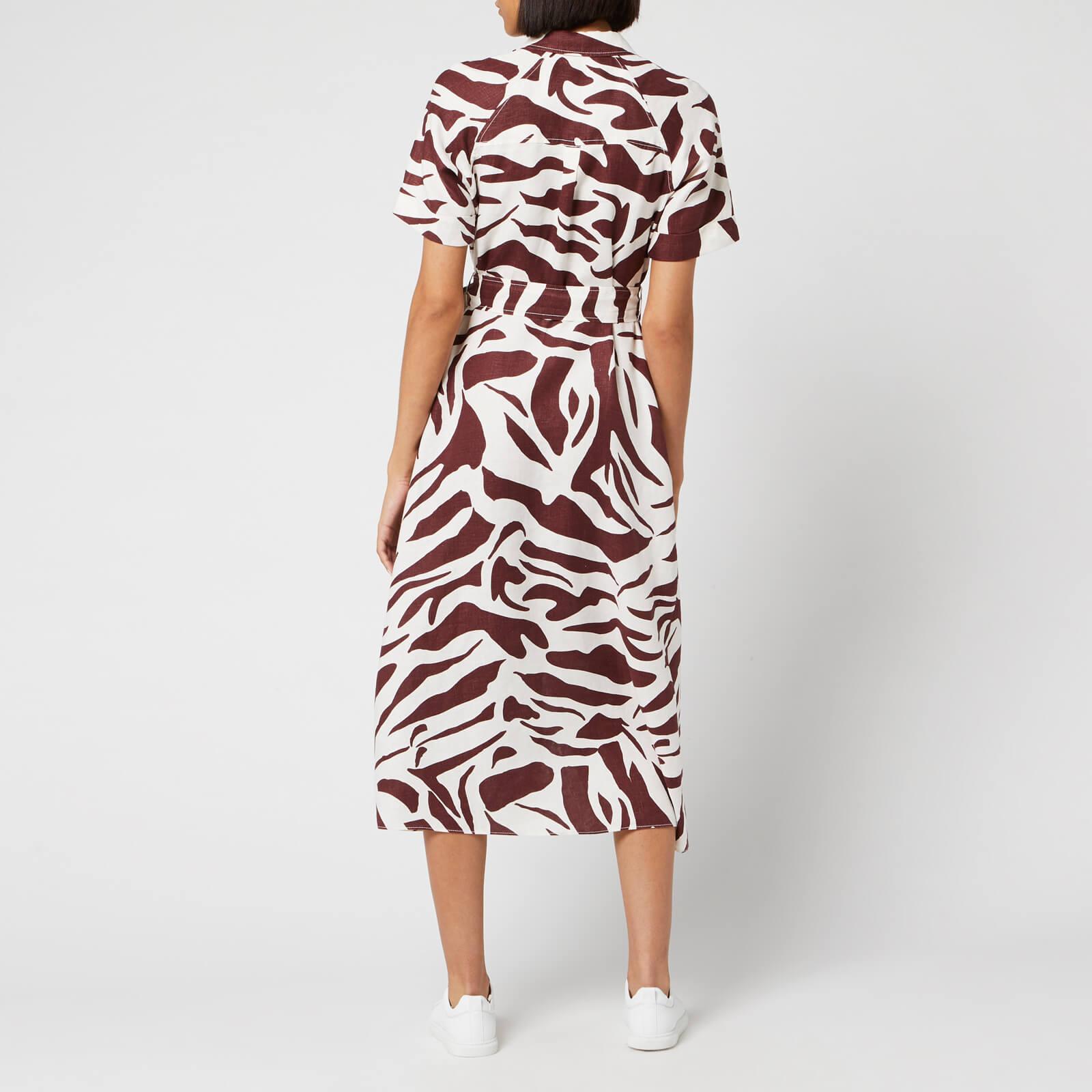 whistles animal print shirt dress