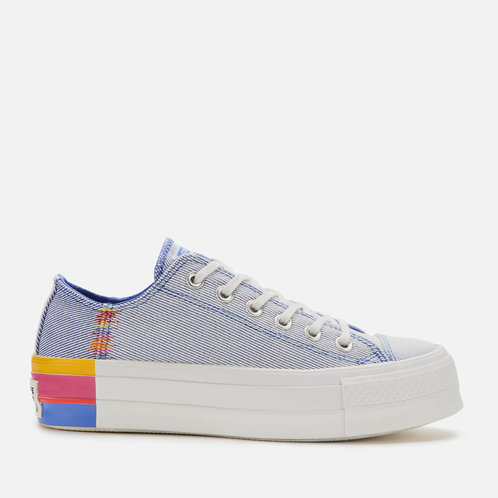 Converse Chuck Taylor All Star Lift Rainbow Ox Trainers in Blue | Lyst