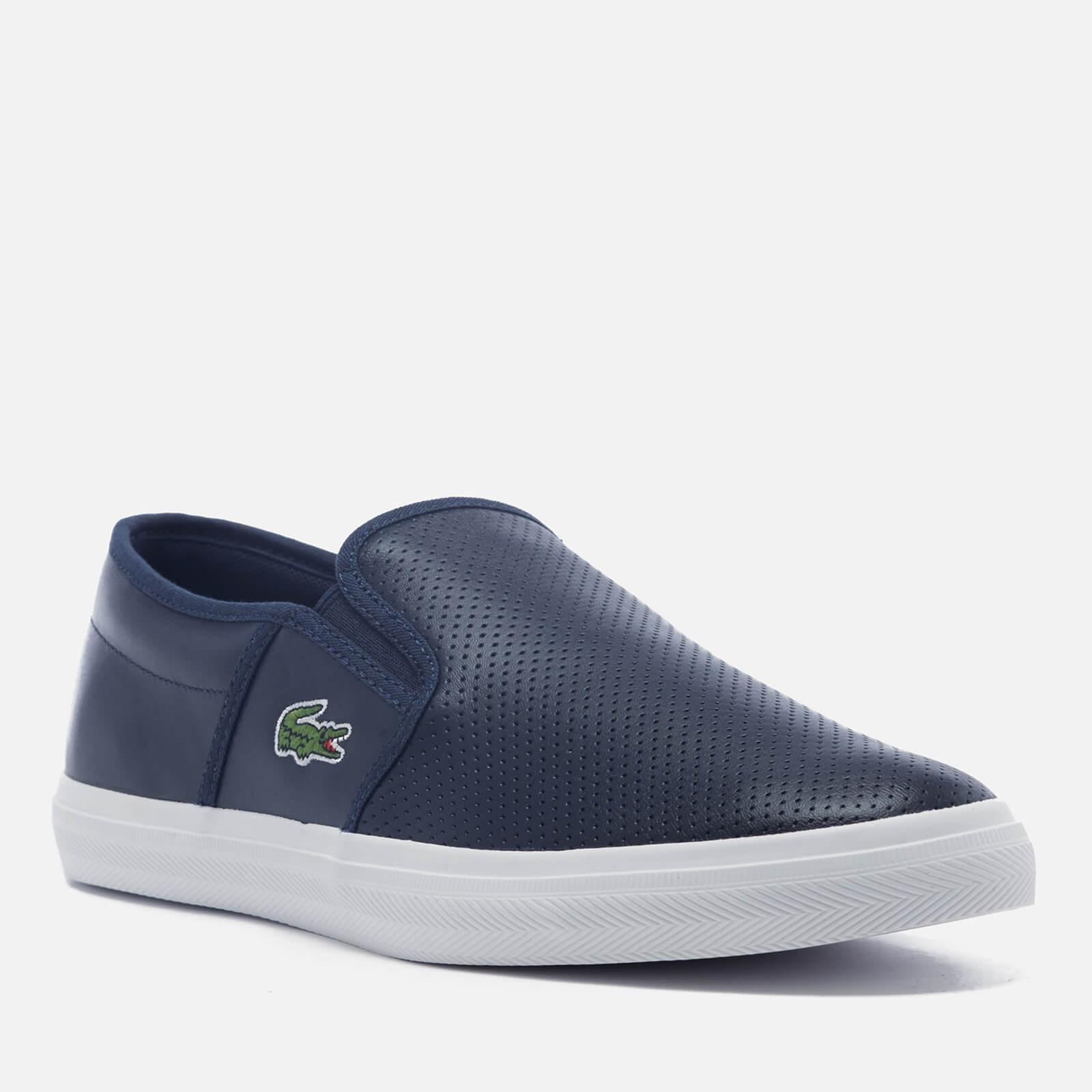 Lacoste Gazon Bl 1 Leather Slip-on Trainers in Navy (Blue) for Men - Lyst