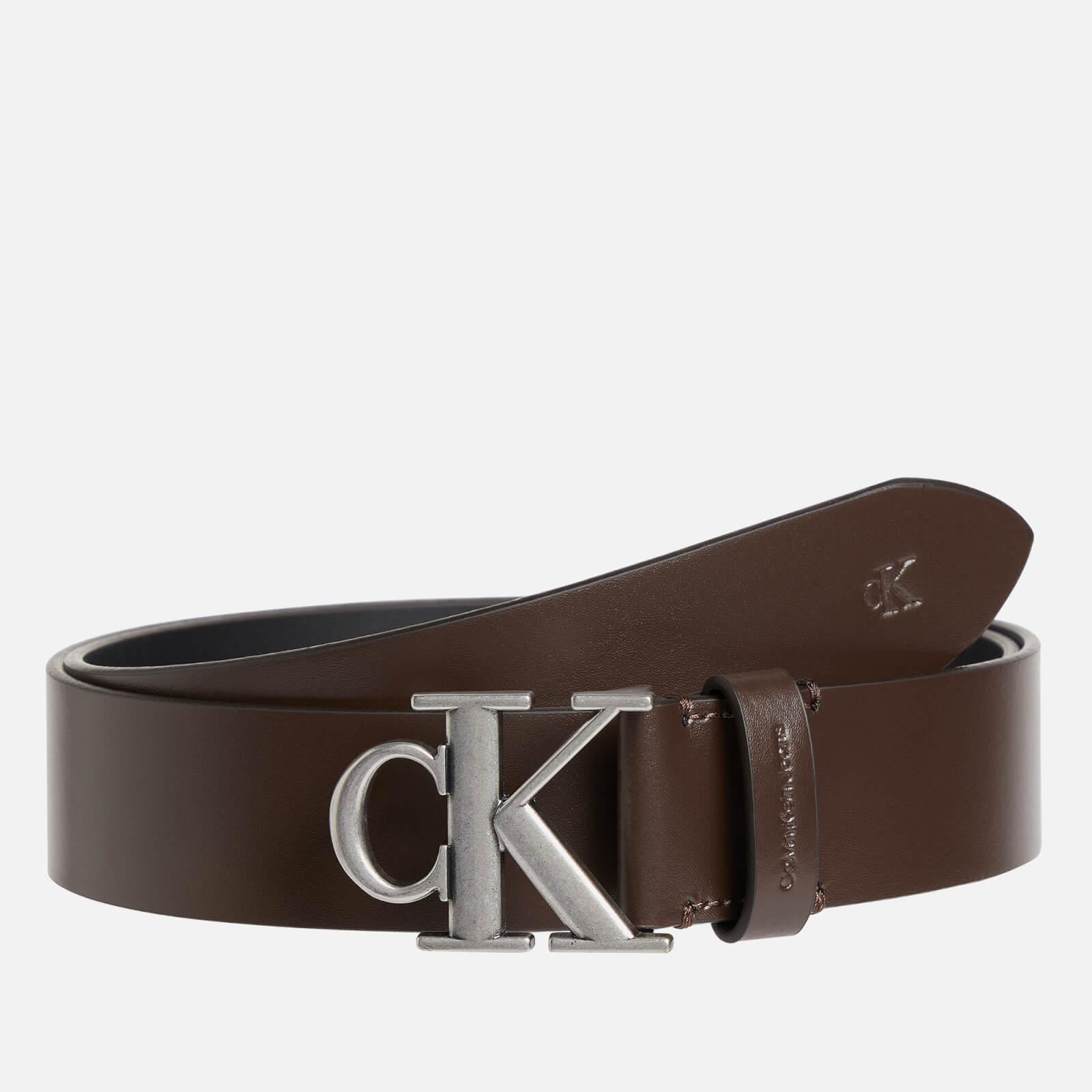 Calvin Klein Leather Belt in Brown for Men | Lyst UK
