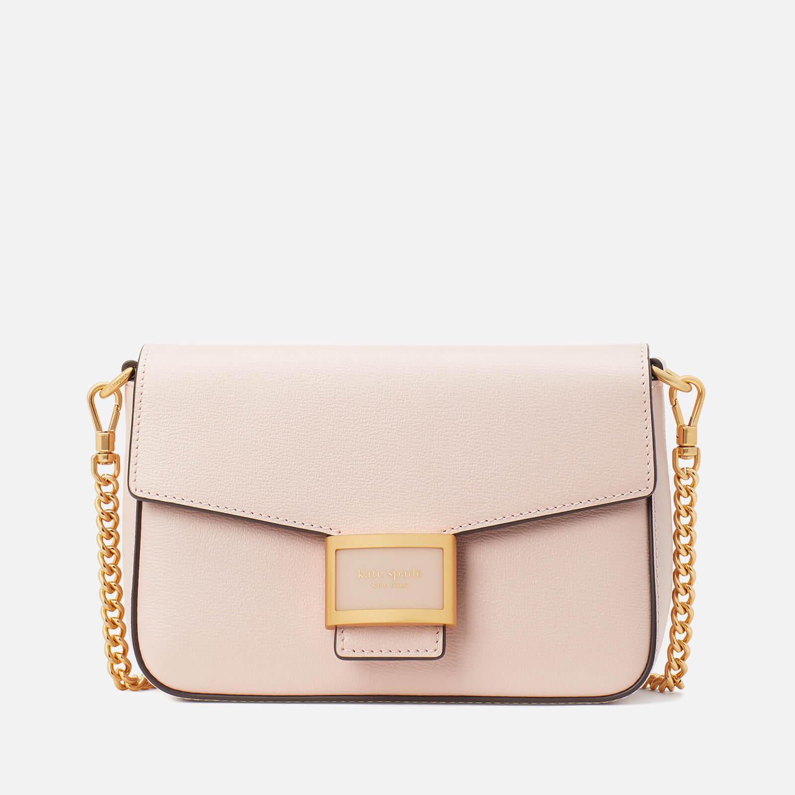 Kate Spade Katy Flap Chain Leather Cross-body Bag in Natural | Lyst