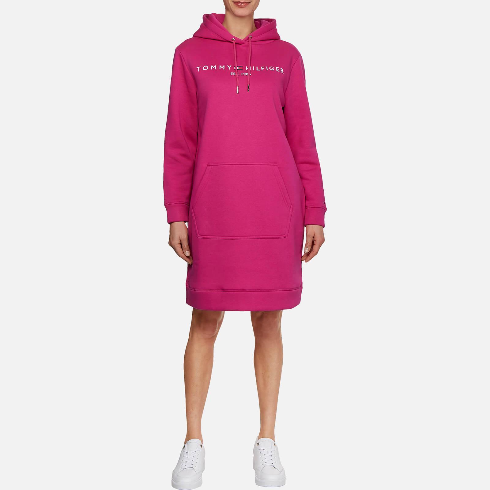 Tommy Hilfiger Logo Cotton-blend Hoodie Dress in Pink | Lyst