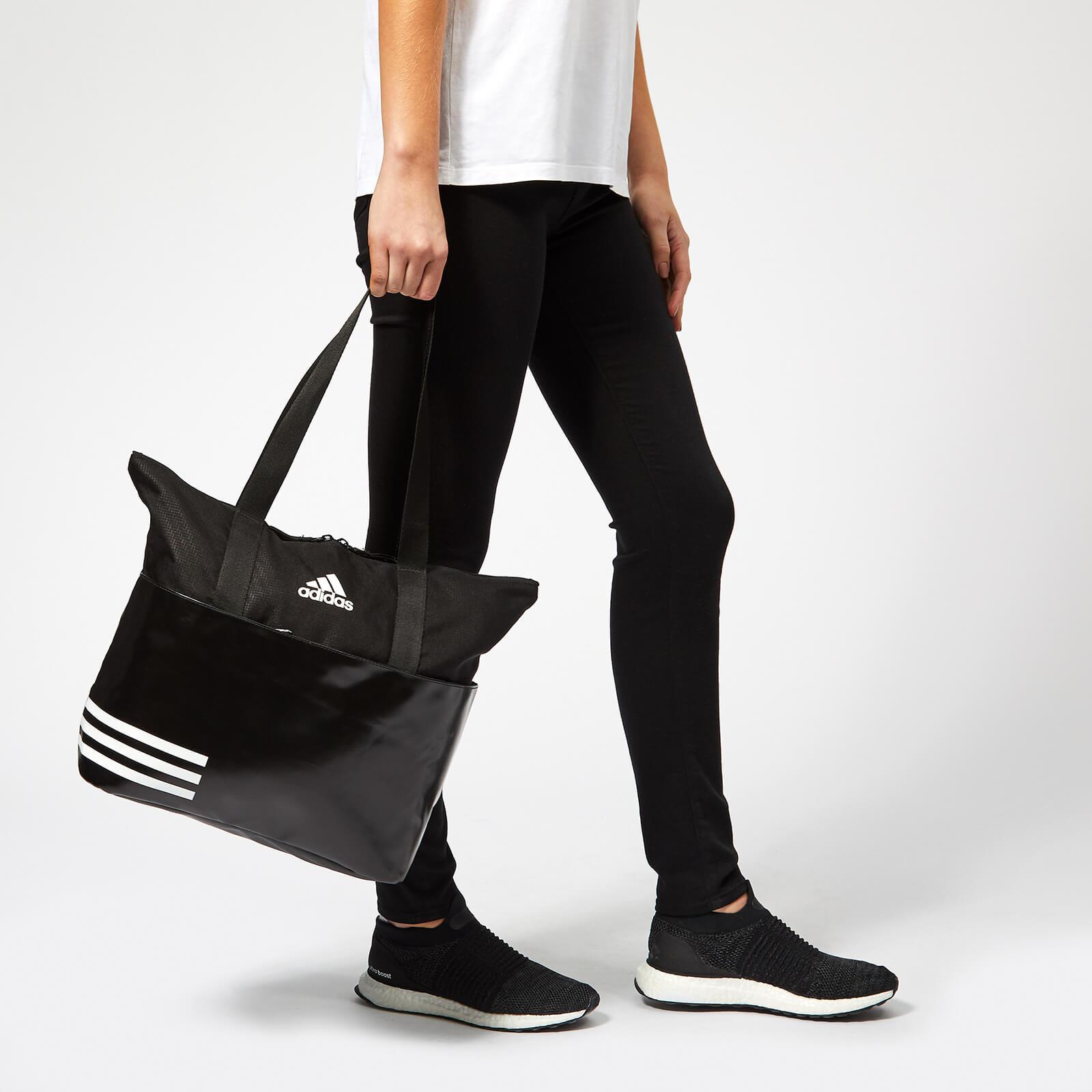 adidas 3 Stripe Tote Bag in Black | Lyst