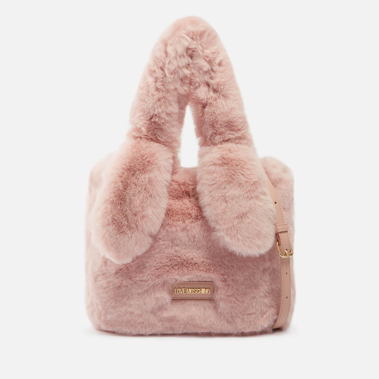 Love Moschino Bunny Faux Fur Tote Bag in Pink | Lyst Canada
