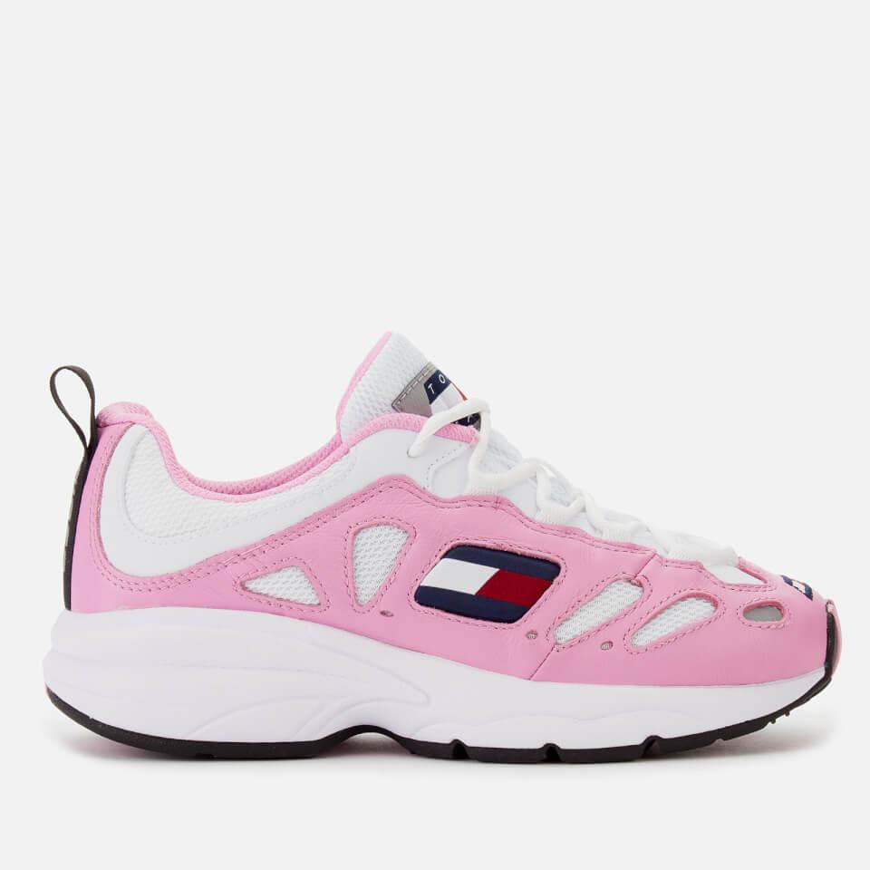 Tommy Hilfiger Denim Retro Chunky Runner Style Trainers in Pink/White ...