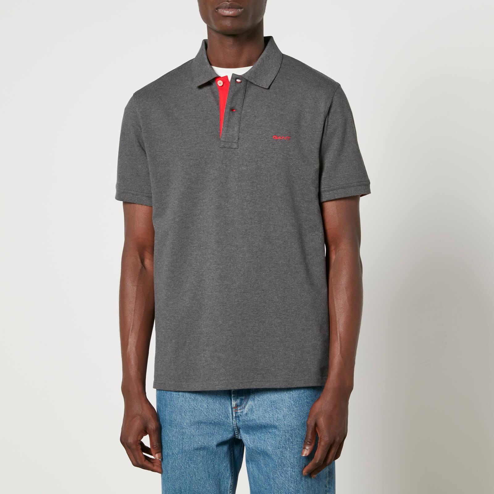 GANT Contrast Rugger Stretch-cotton Piqué Polo Shirt in Gray for Men | Lyst