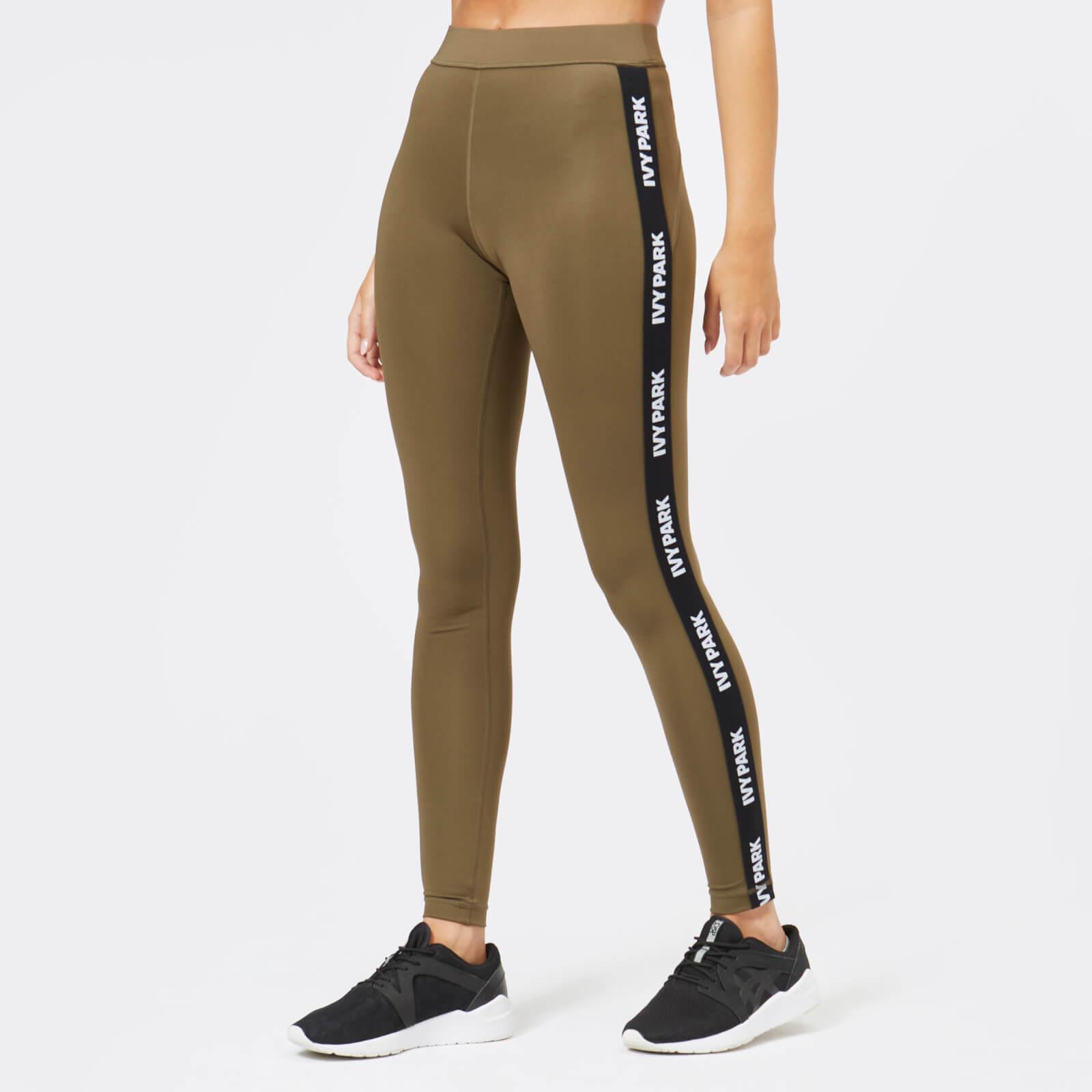 Ivy Park Synthetic Active Logo Elastic Leggings in Khaki Green (Green) -  Lyst