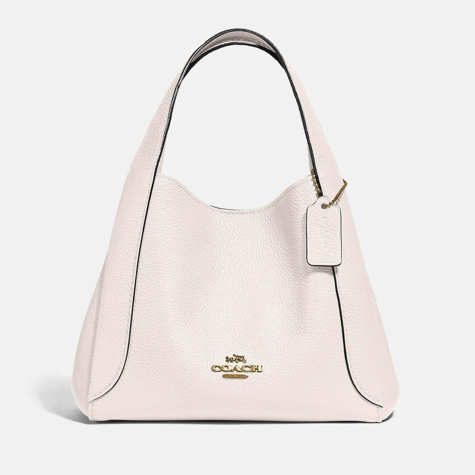 COACH Polished Pebble Leather Hadley Hobo 21 in Natural