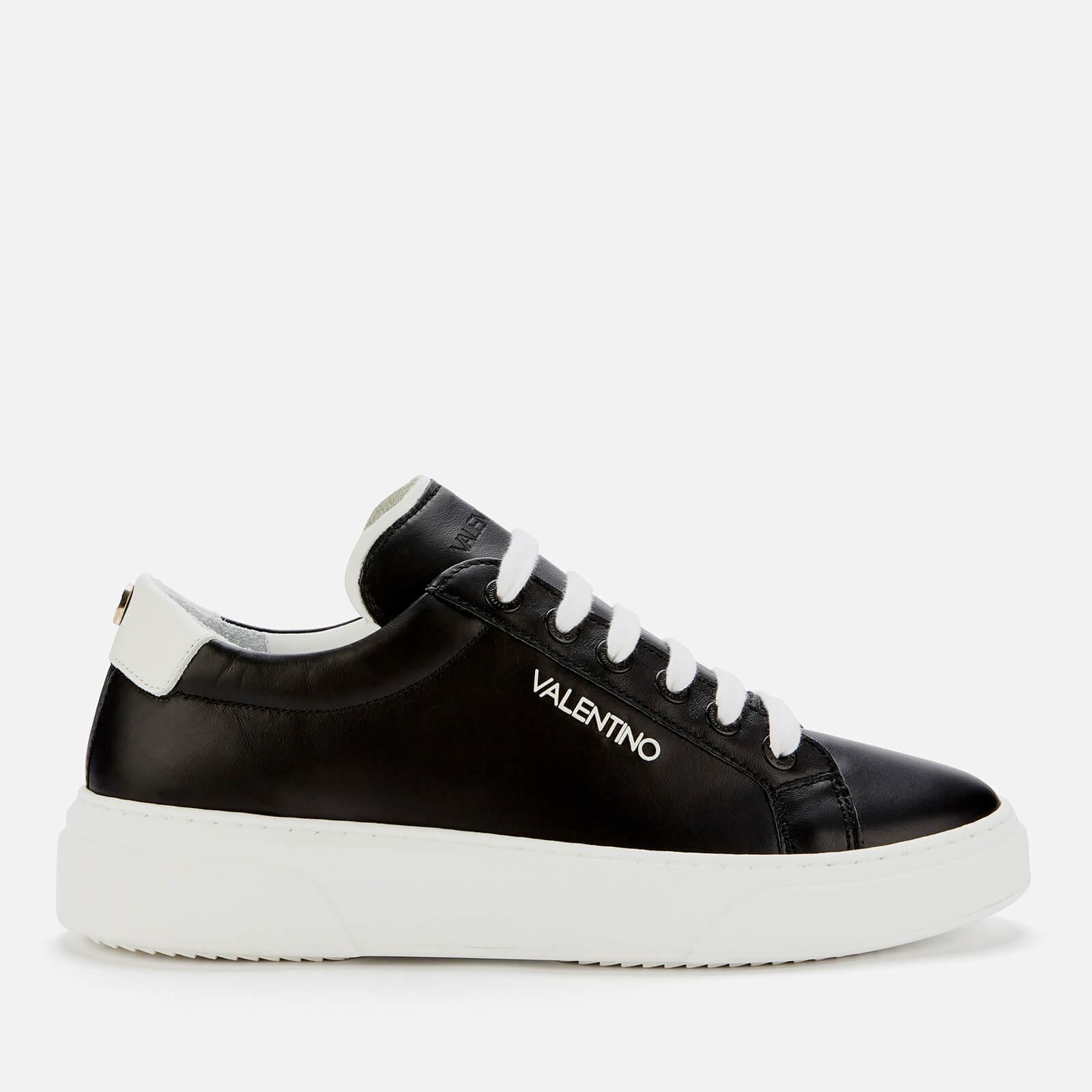 black leather chunky trainers