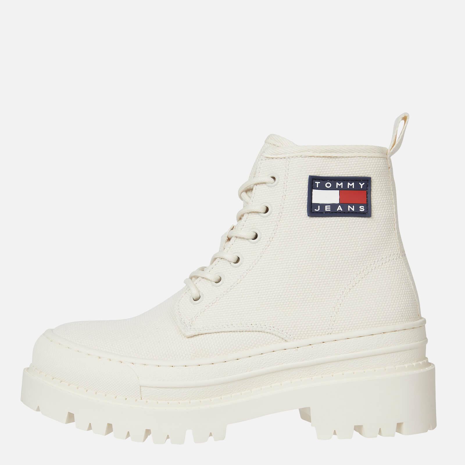 Tommy Hilfiger Organic Cotton-blend Foxing Boots in White | Lyst