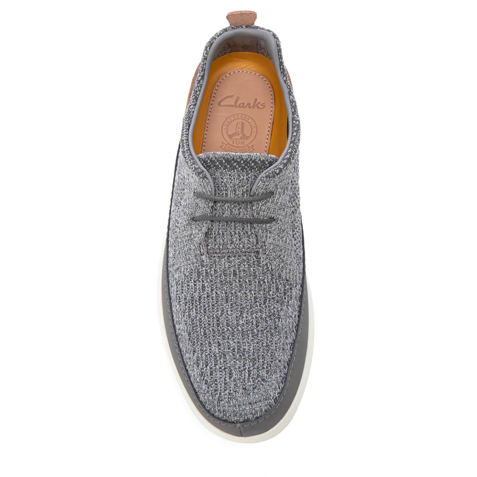 Clarks Wool Pitman Run Textile Runner Trainers in Grey (Gray) for Men | Lyst