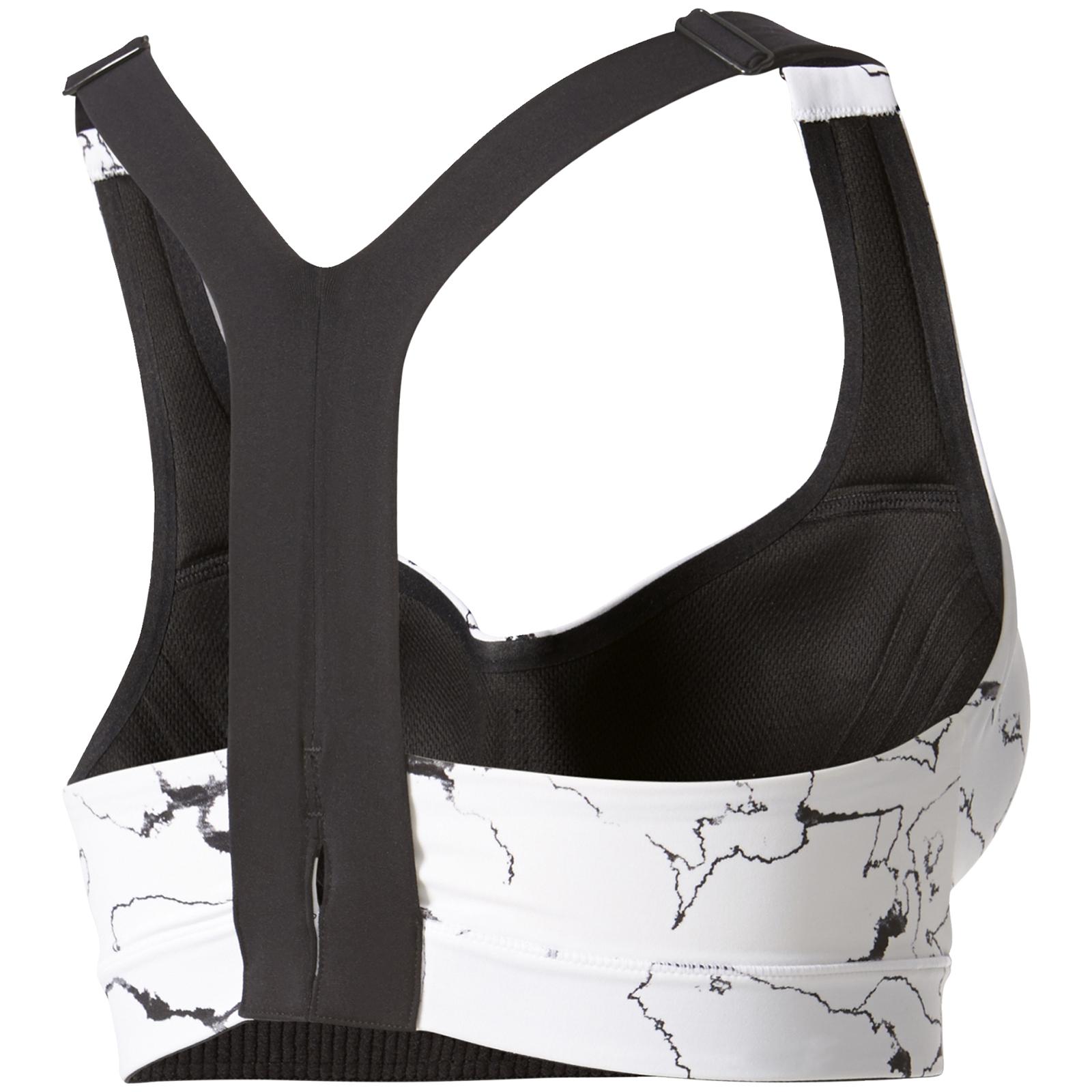 adidas Climachill Marble High Support Sports Bra in White | Lyst Australia
