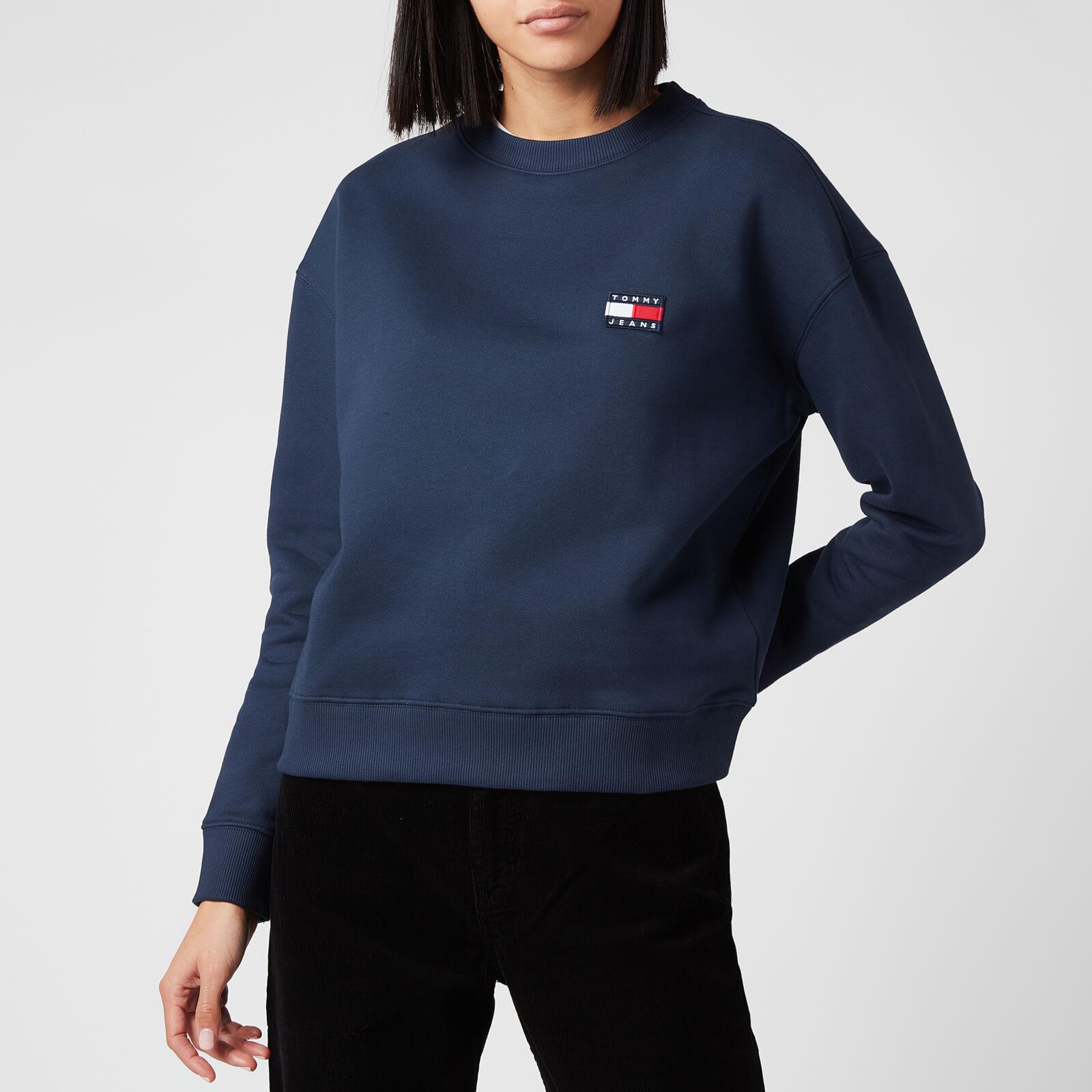 Navy TOMMY JEANS Mens Tommy Badge Crew Sweatshirt
