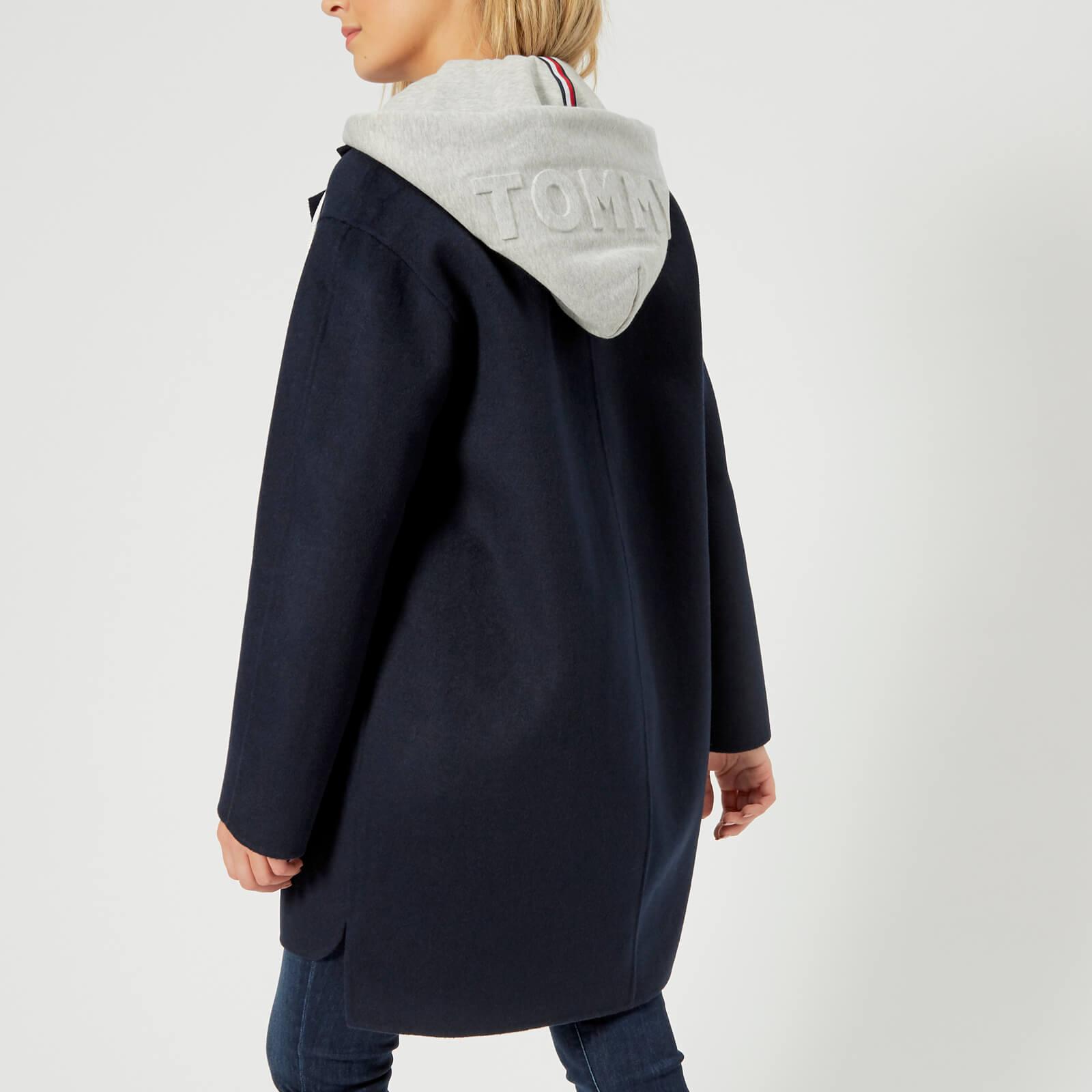 Tommy Hilfiger Ivo Hooded Wool Blend Coat in Blue - Lyst