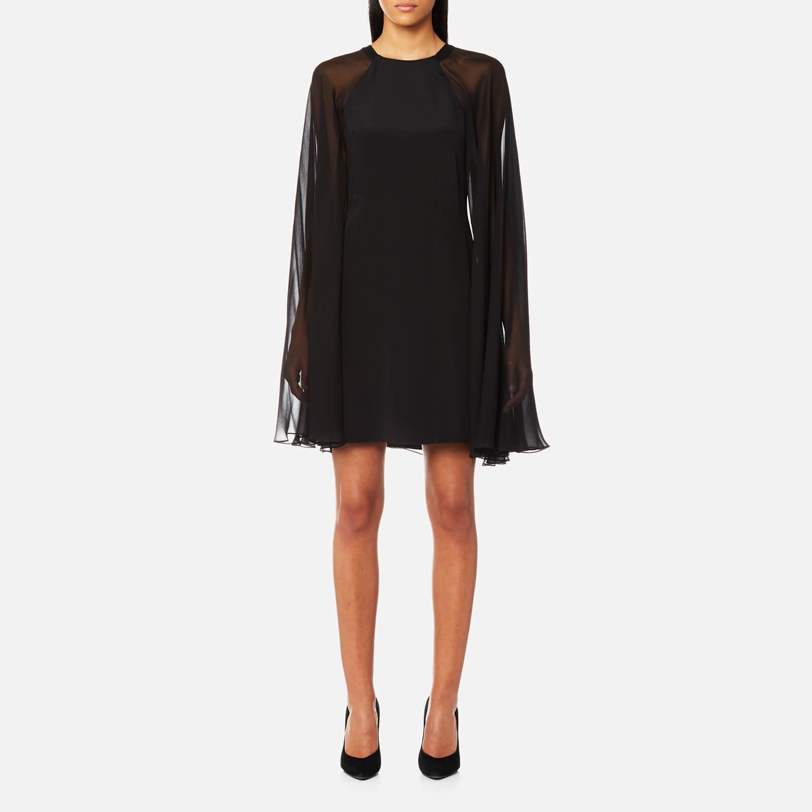 dress with sheer cape