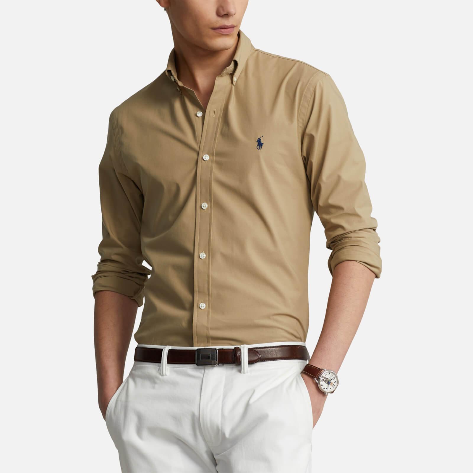 Polo Ralph Lauren 4d Stretch Poplin Shirt in Brown for Men | Lyst Australia