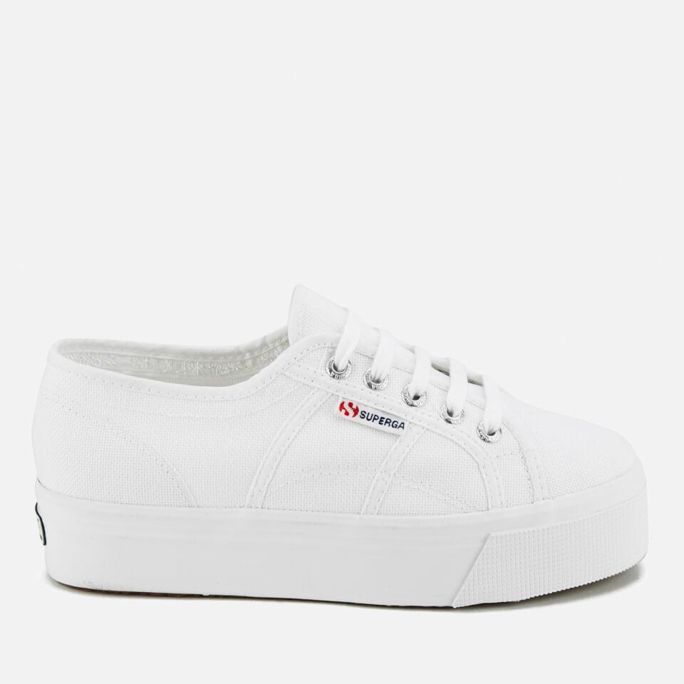superga 2790 silver double sole flatform trainers