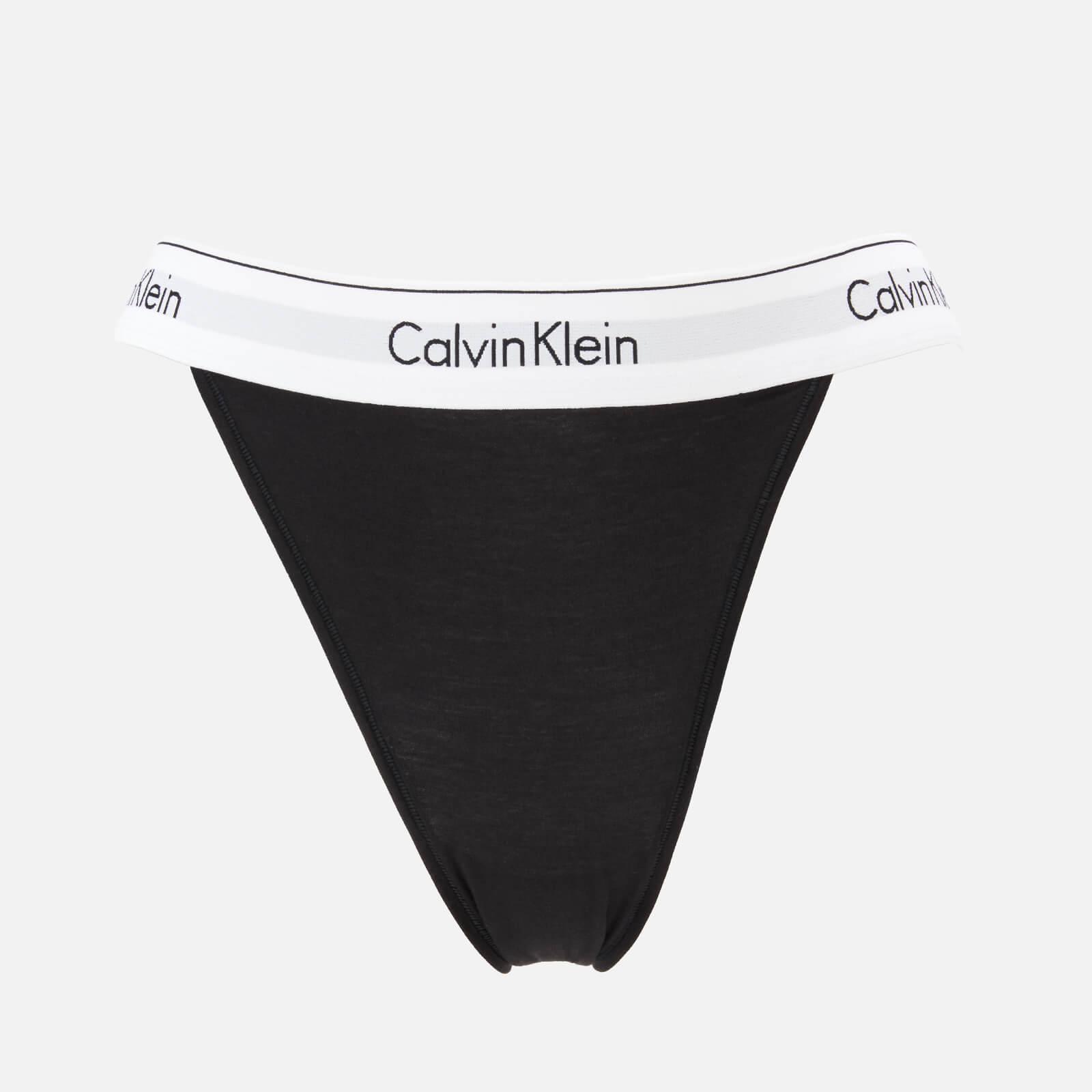 Calvin Klein High Leg Tanga Briefs Black | Lyst
