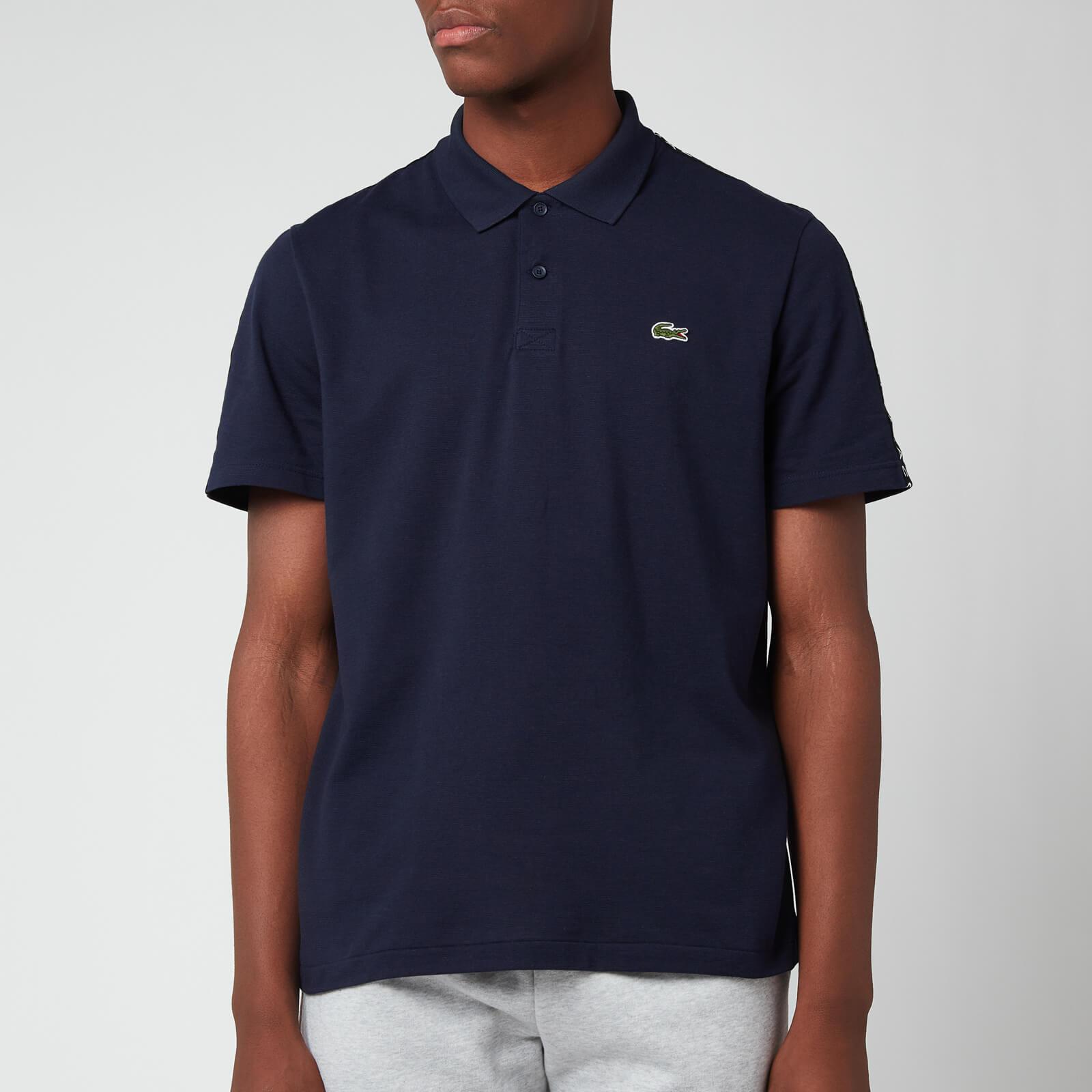 Lacoste Cotton Tape Trim Polo Shirt in Blue for Men | Lyst