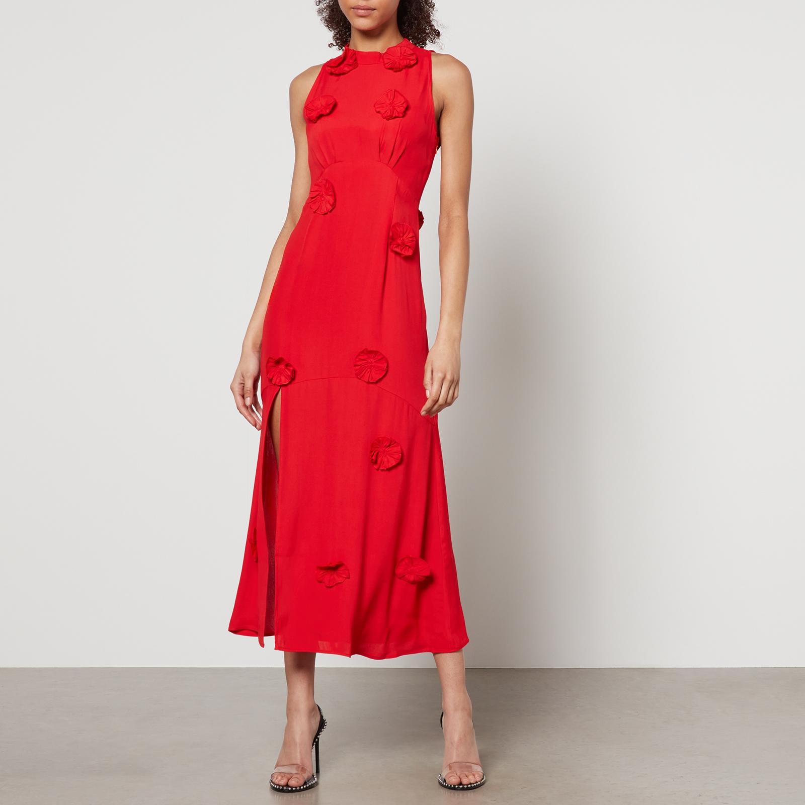 Keely Rosette Crepe Maxi Dress