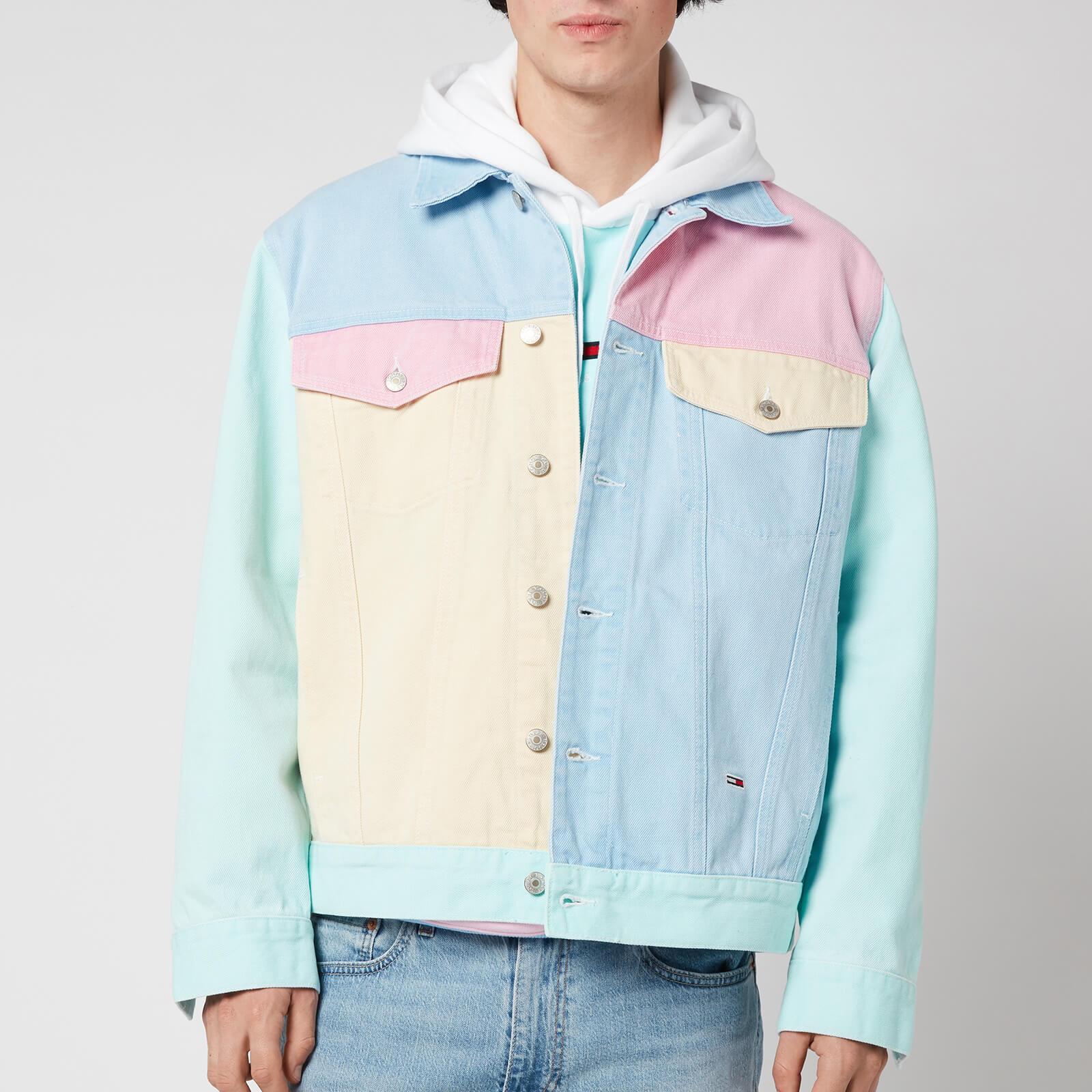 Tommy Hilfiger Colorblock Denim Jacket in Blue for Men | Lyst