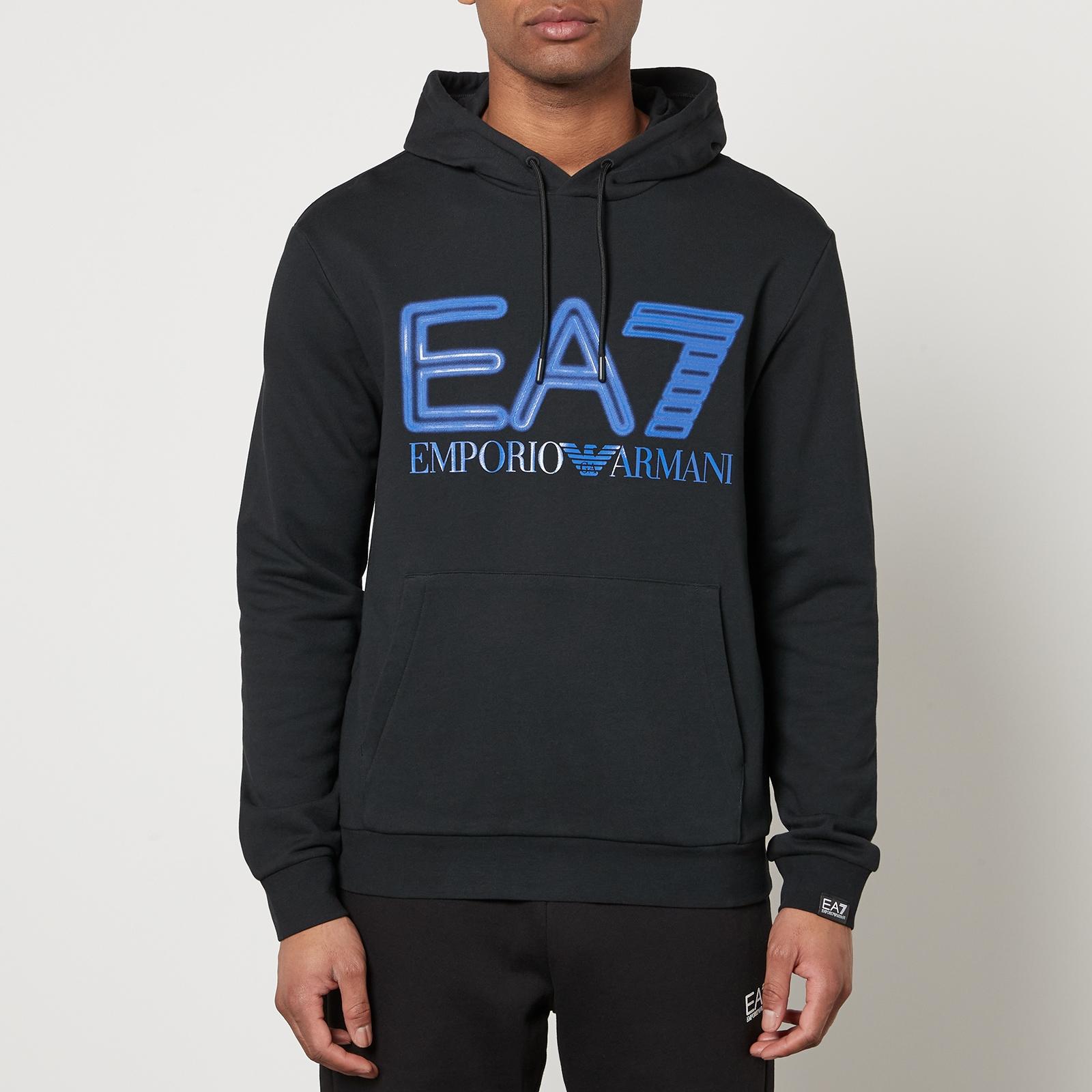 Ea7 logo hoodie hot sale