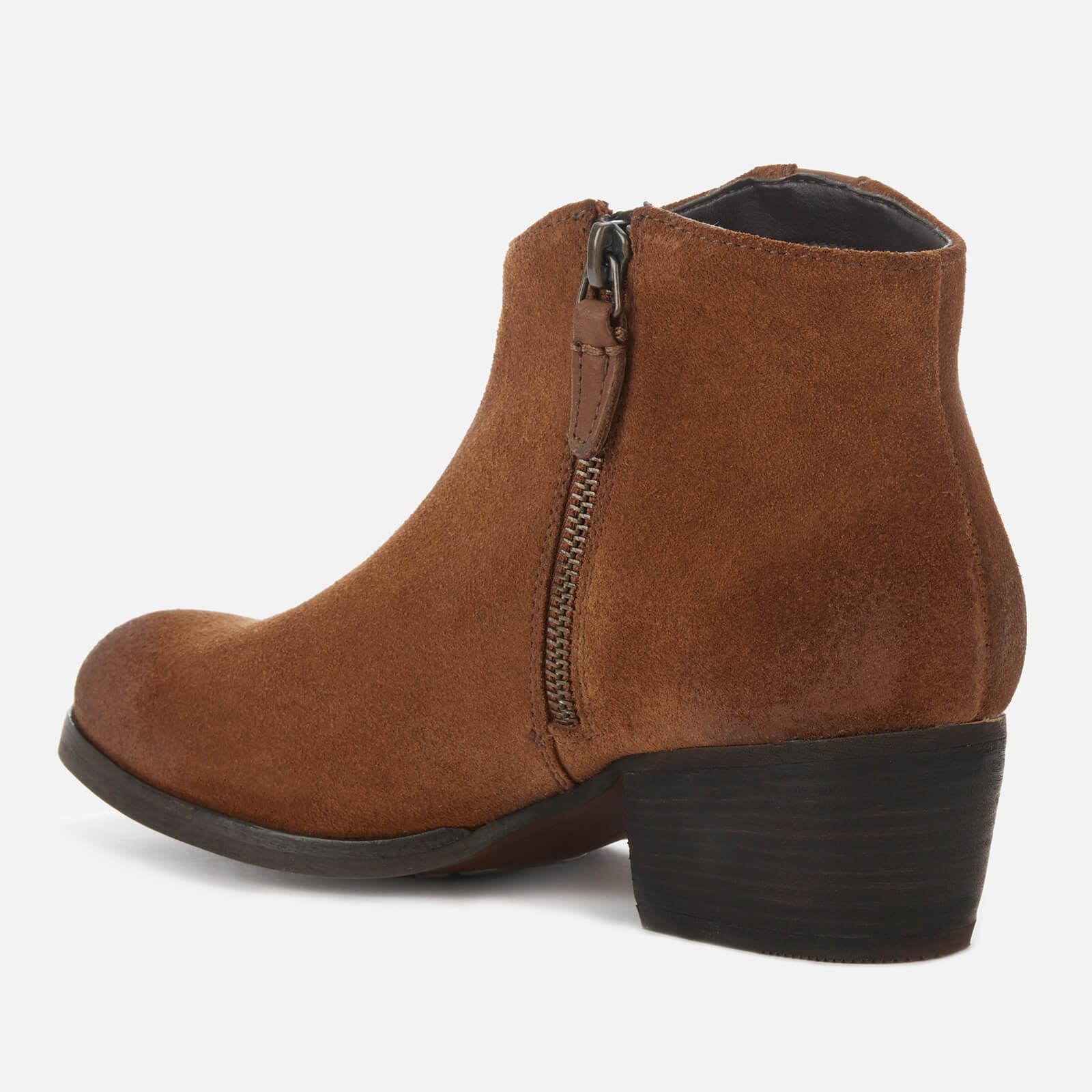 Clarks Maypearl Fawn Suede Heeled Ankle Boots in Brown/Tan (Brown) Lyst
