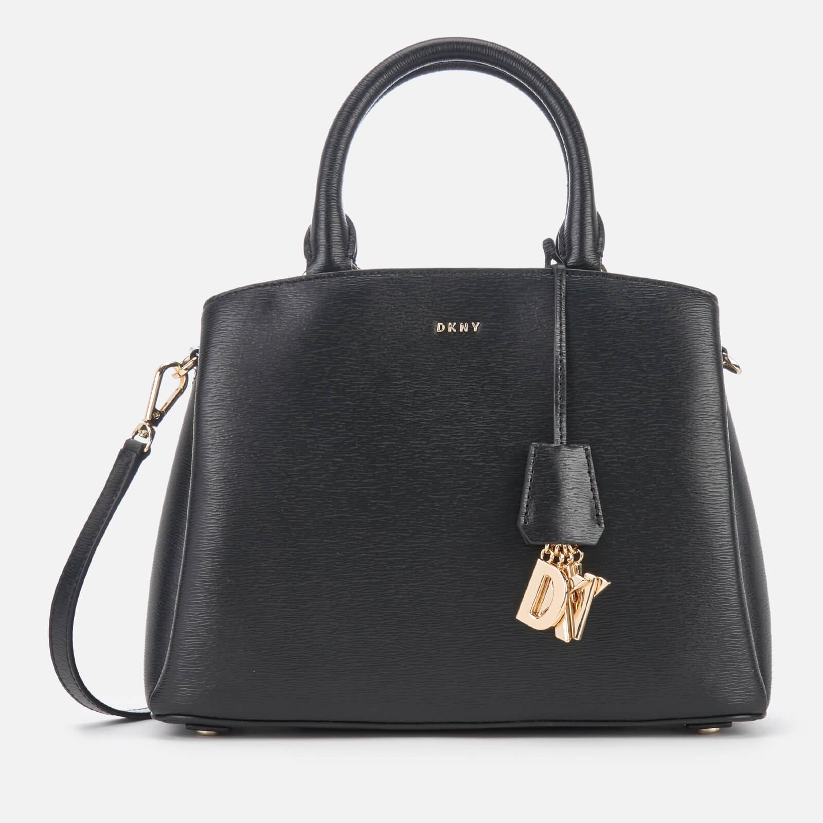 Dkny black saffiano charm satchel bag Clearance