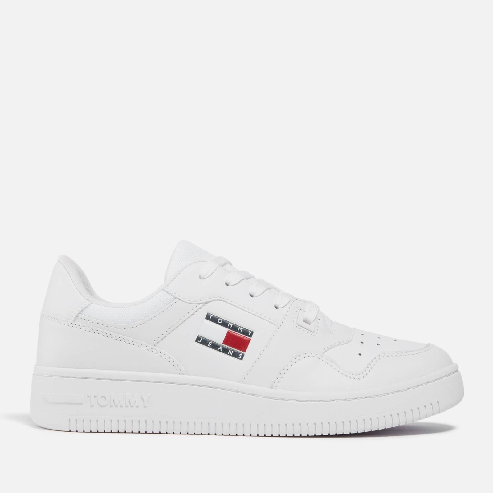 Tommy Hilfiger Retro Basket Leather Trainers in White | Lyst