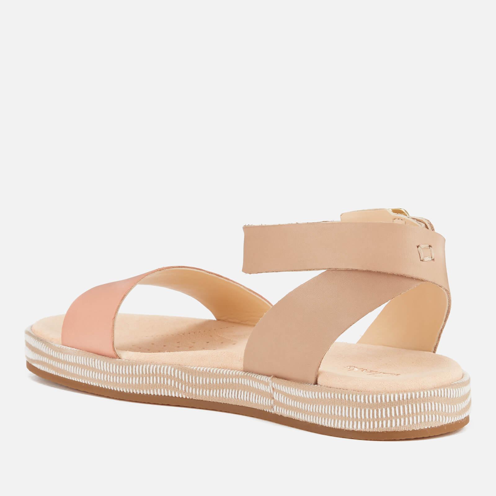 Clarks Botanic Ivy Double Strap Flat Sandals in Pink | Lyst