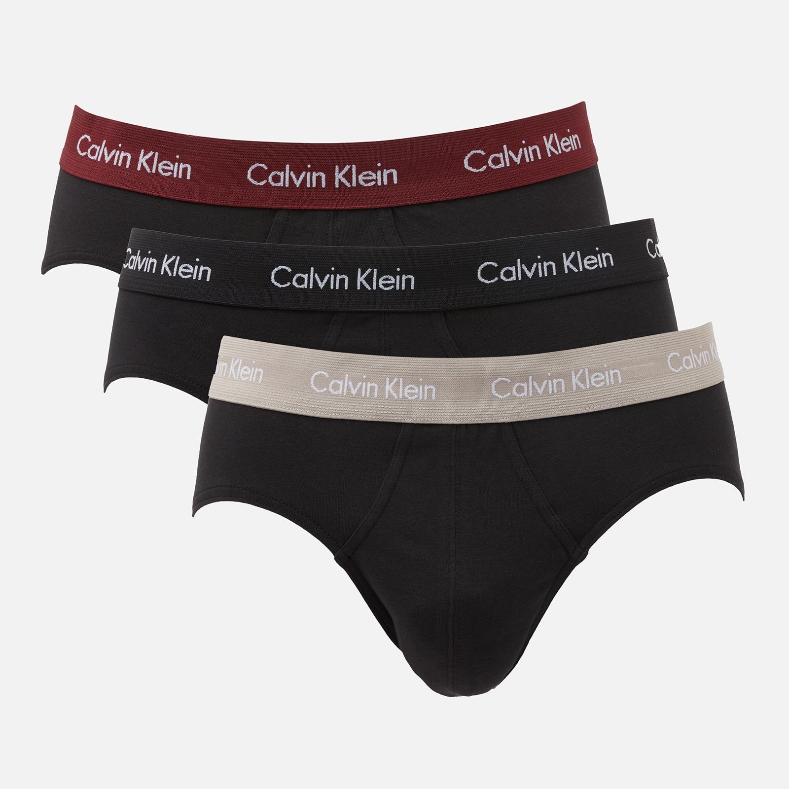 Calvin Klein Underwear HIP STENCIL LOGO 3 PACK - Briefs - black