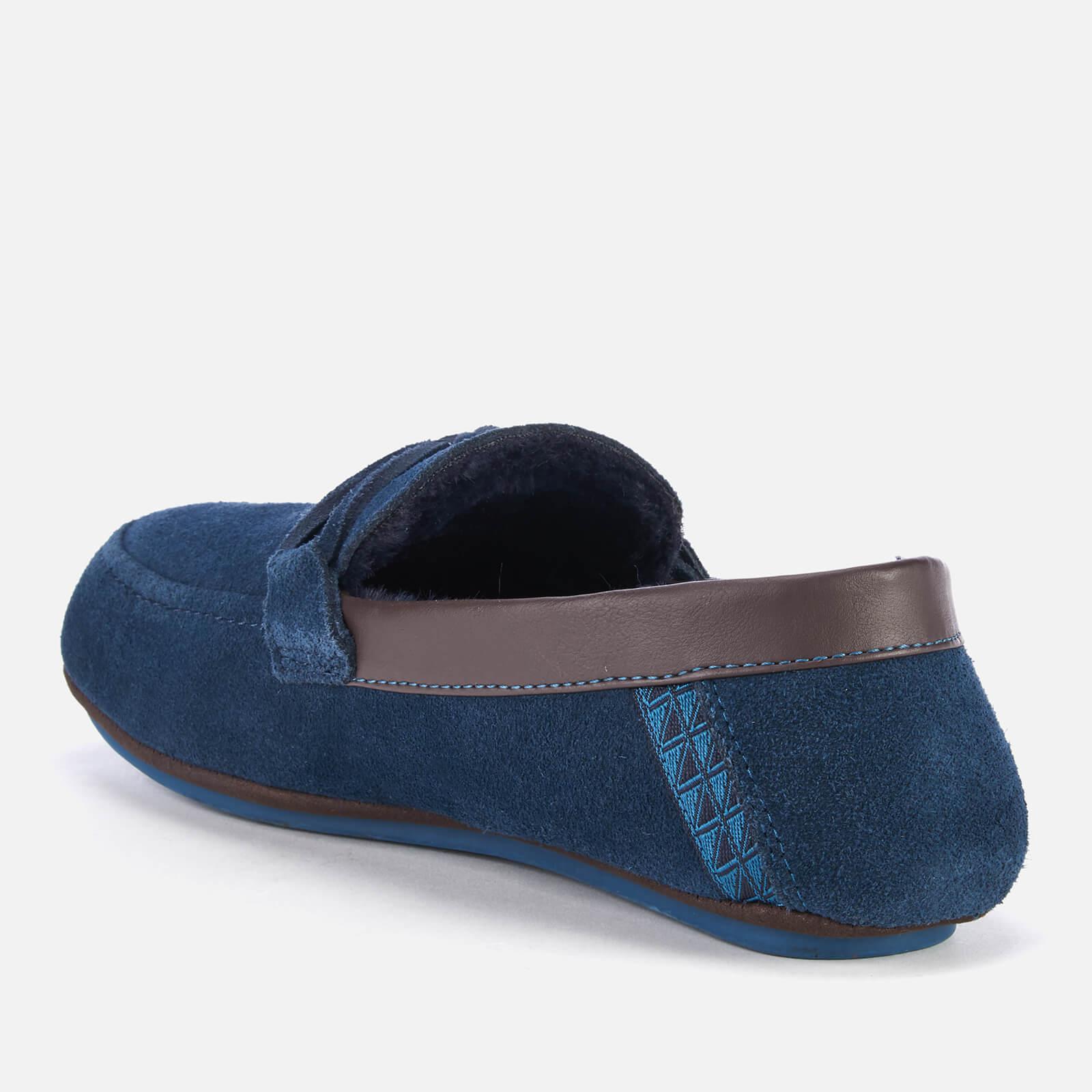 Ted Baker Valcent Suede Moccasin Slippers in Blue for Men - Lyst