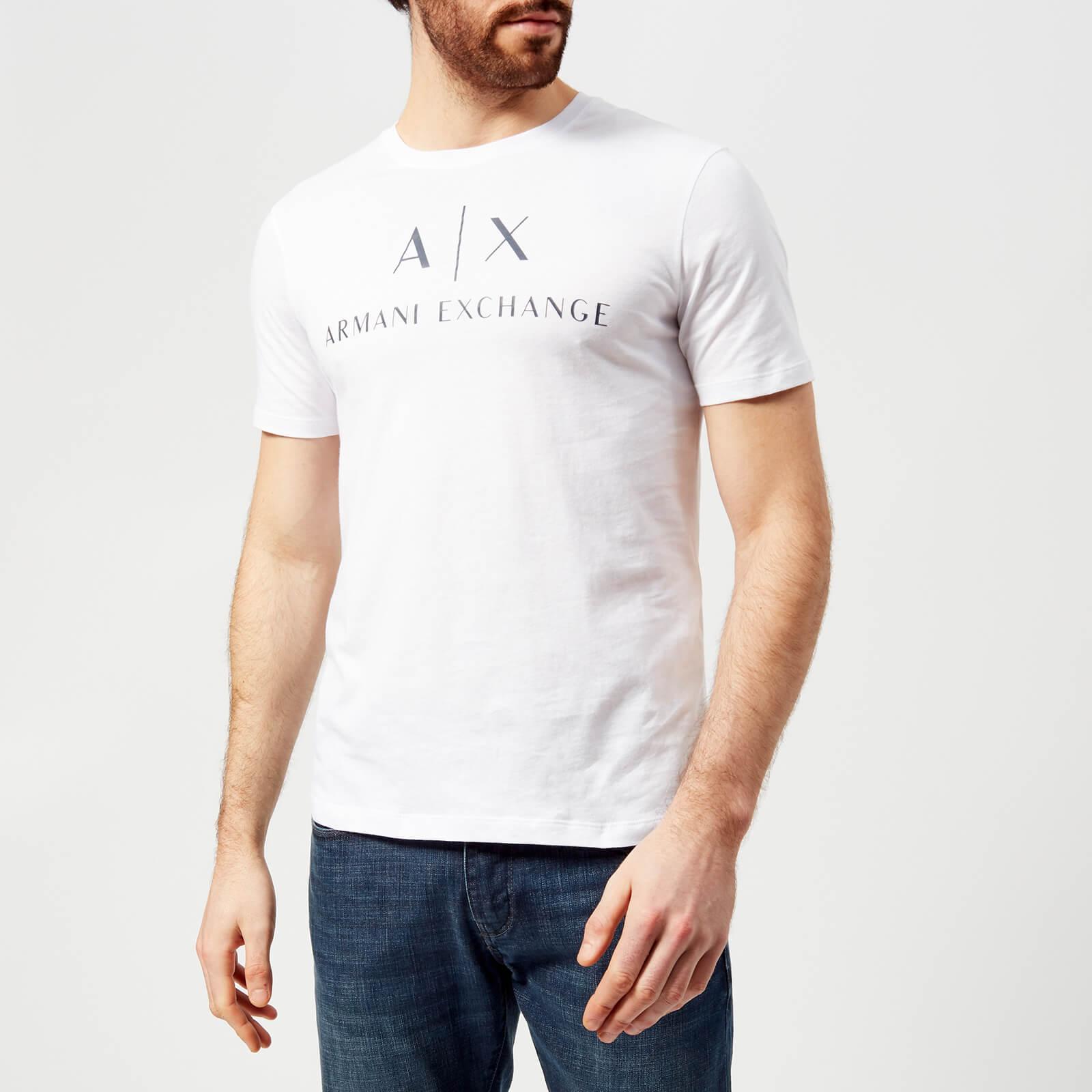 Armani Exchange Cotton Ax Logo T-shirt in White for Men | Lyst