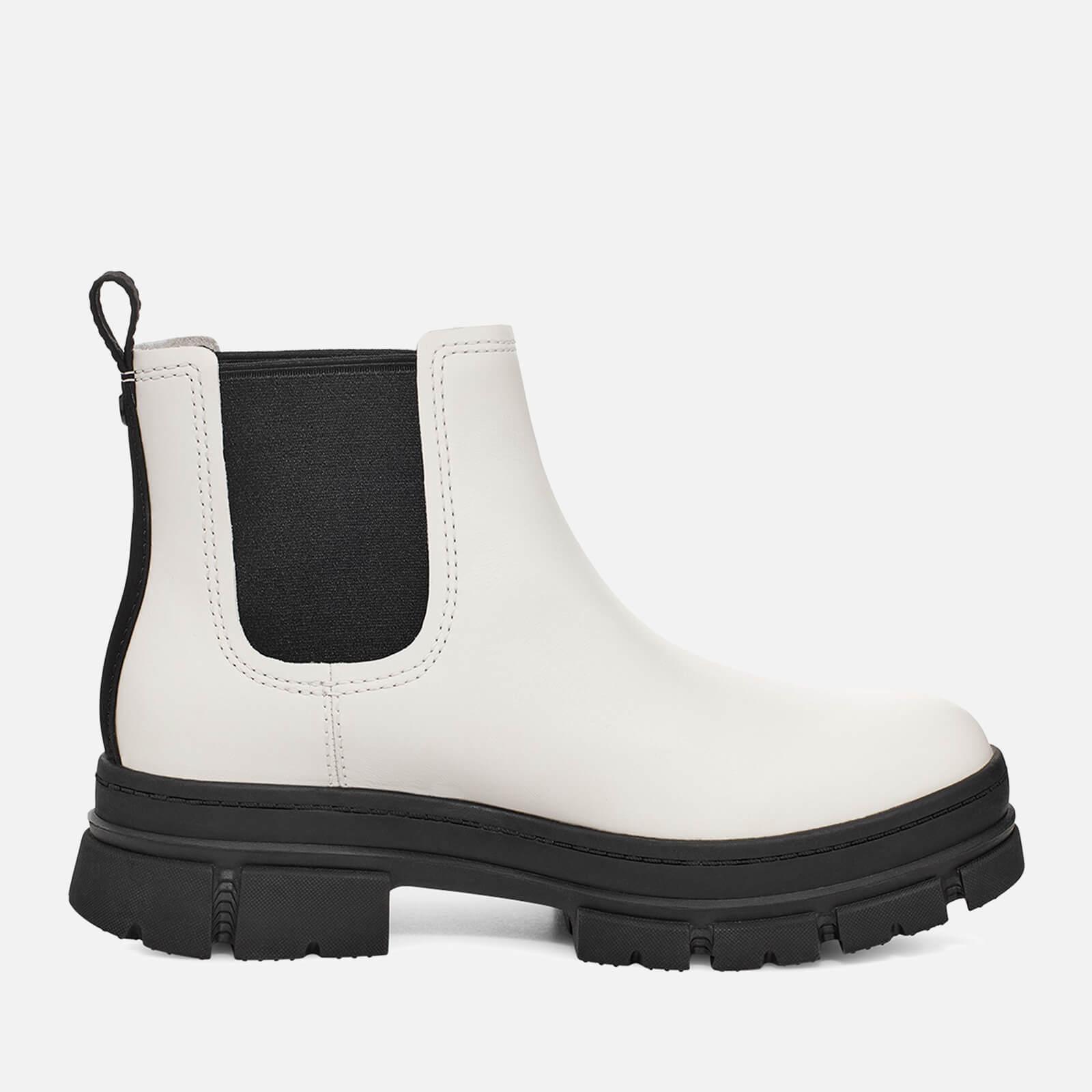 UGG Ashton Waterproof Leather Chelsea Boots in White (Black) | Lyst UK