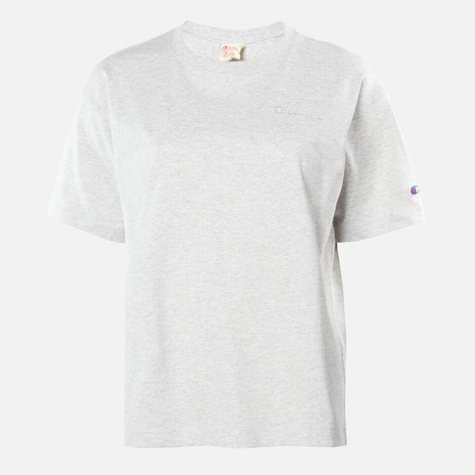 Champion Cotton Tonal Script Oversize Crewneck T-shirt in Grey (Gray) - Lyst
