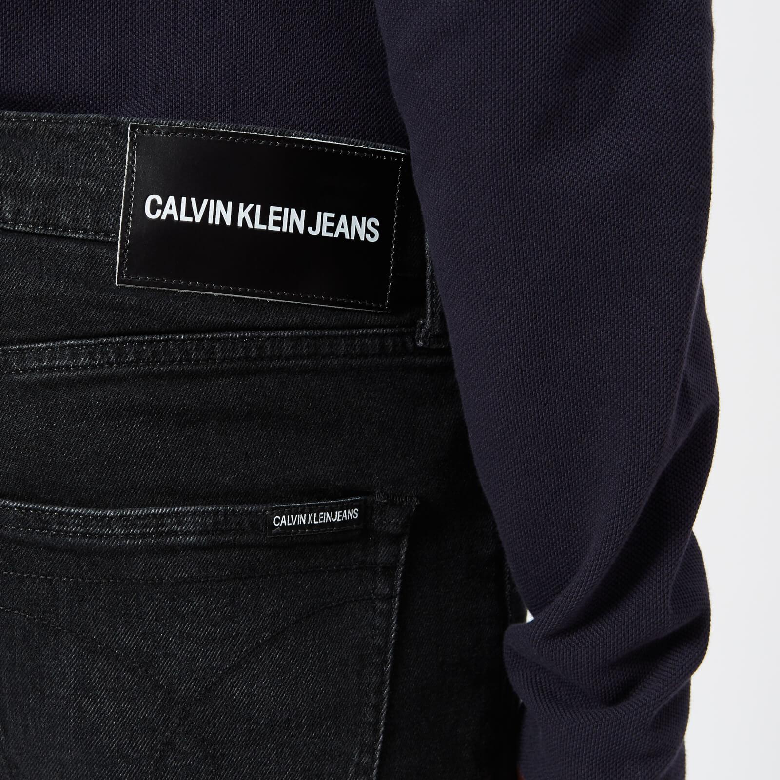 Calvin Klein Jeans Tapered Washed Denim Jeans - Black