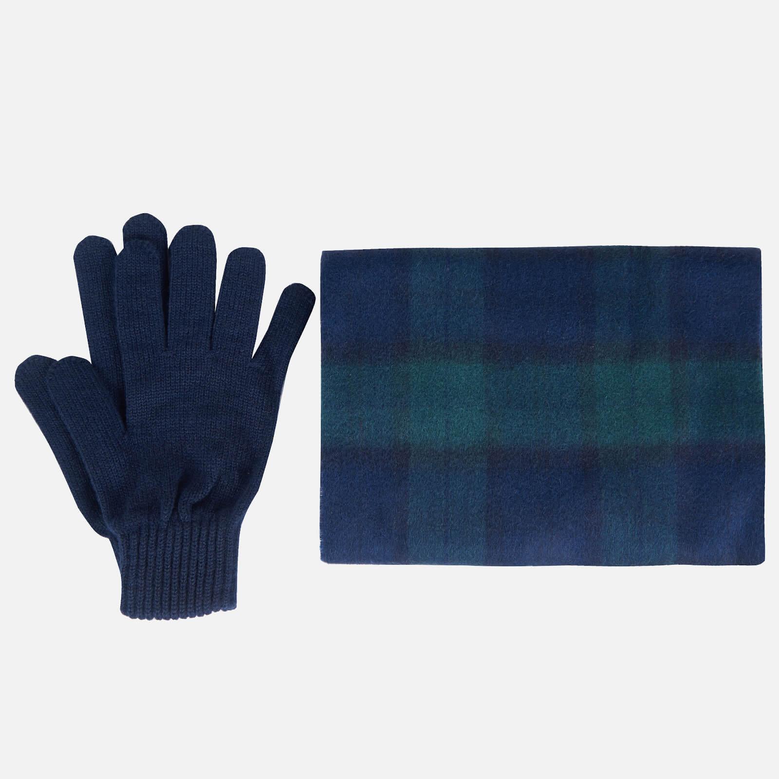 mens barbour scarf and glove gift set