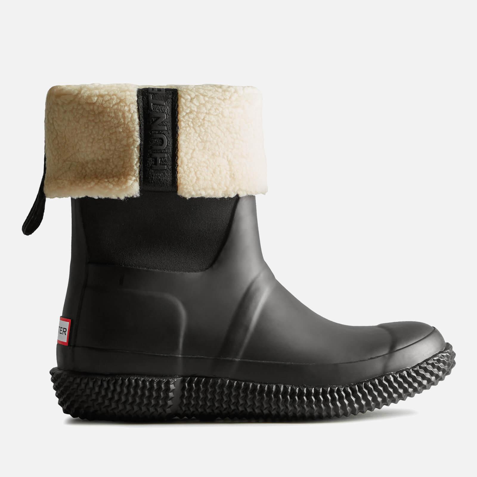 HUNTER Fleece-lined Rubber Boots in Black | Lyst