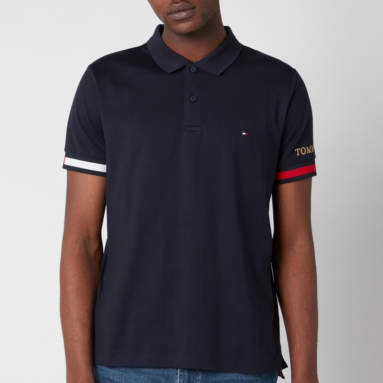 Tommy Hilfiger Flag Cuff Slim Fit Polo Shirt in Blue for Men | Lyst UK